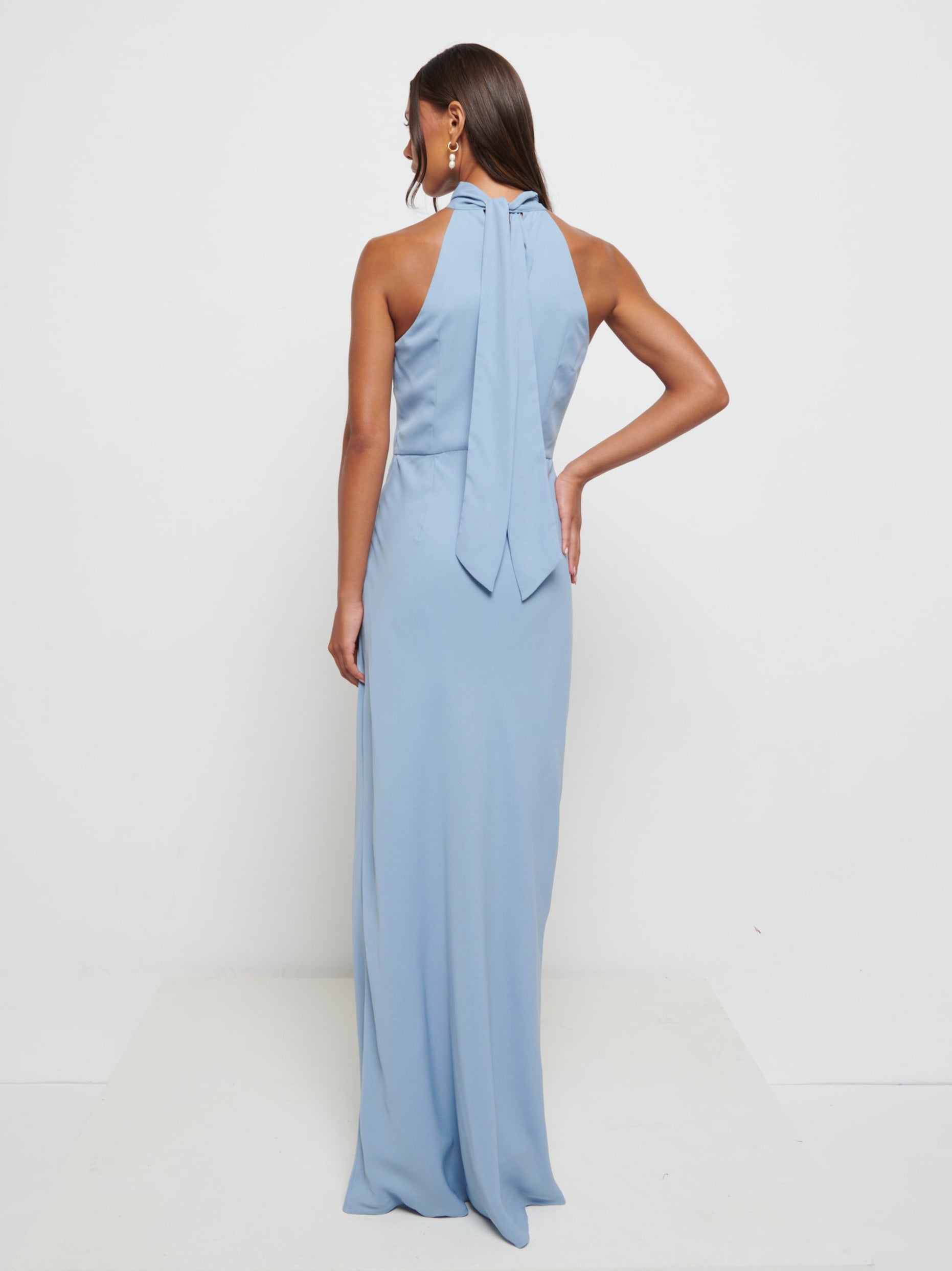 Odelle High Neck Chiffon Maxi Bridesmaid Dress