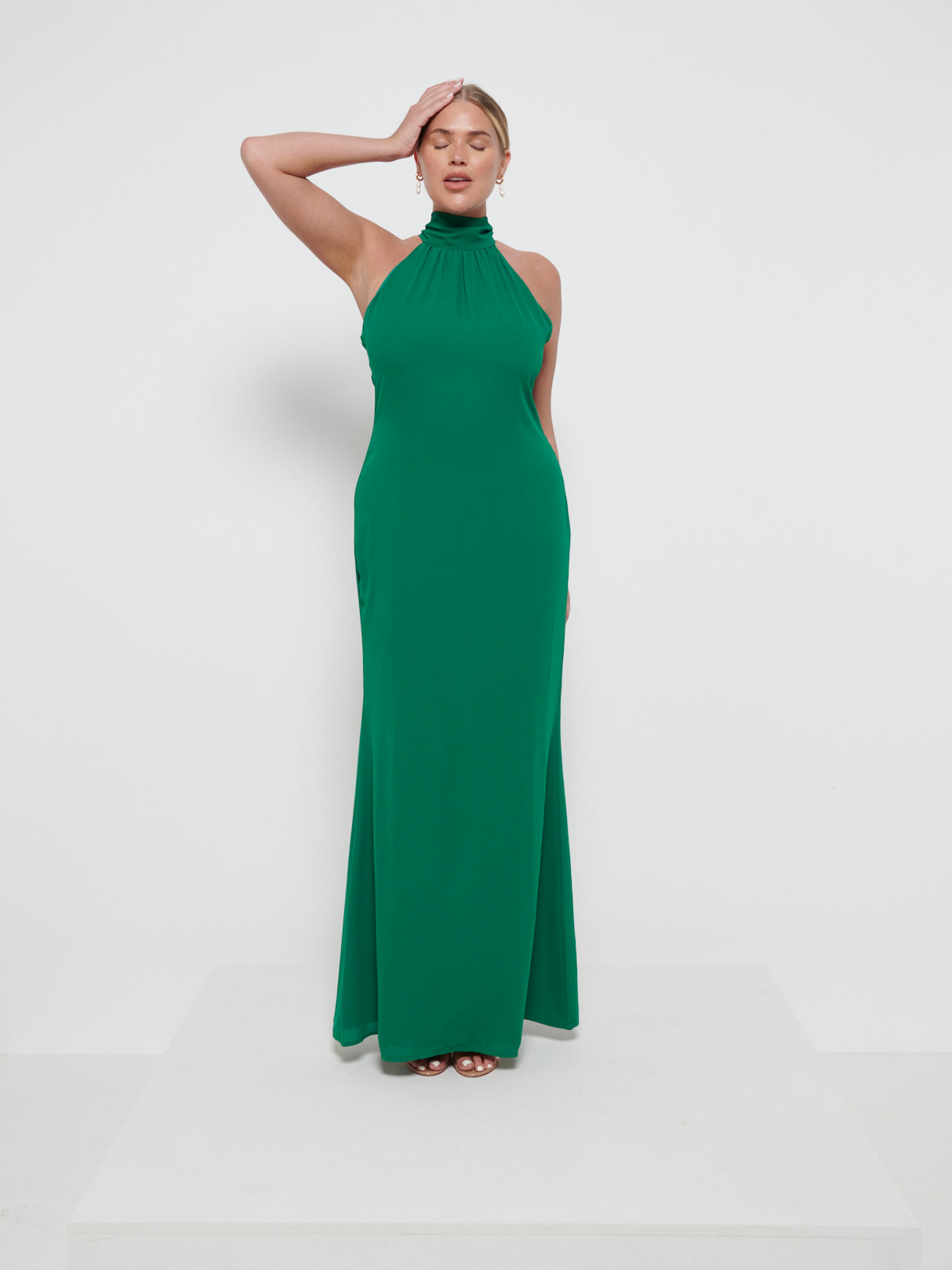 Odelle Chiffon Maxi Bridesmaid Dress - Emerald