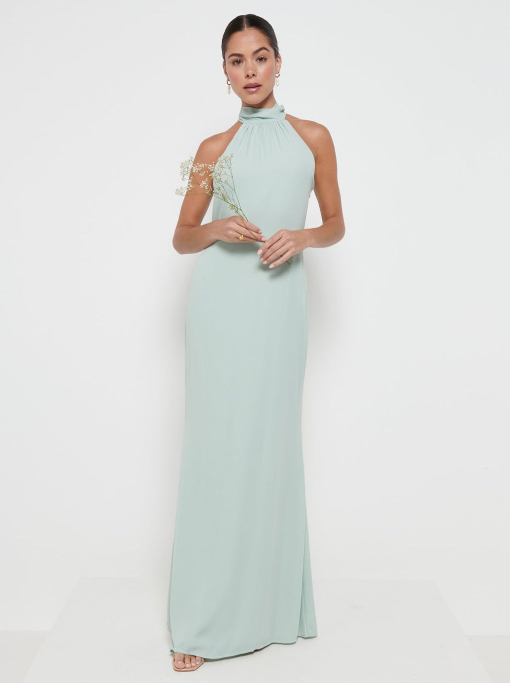 Odelle Chiffon Maxi Bridesmaid Dress - Sage Pretty Lavish Odelle Chiffon Maxi Bridesmaid Dress - Sage Pretty Lavish