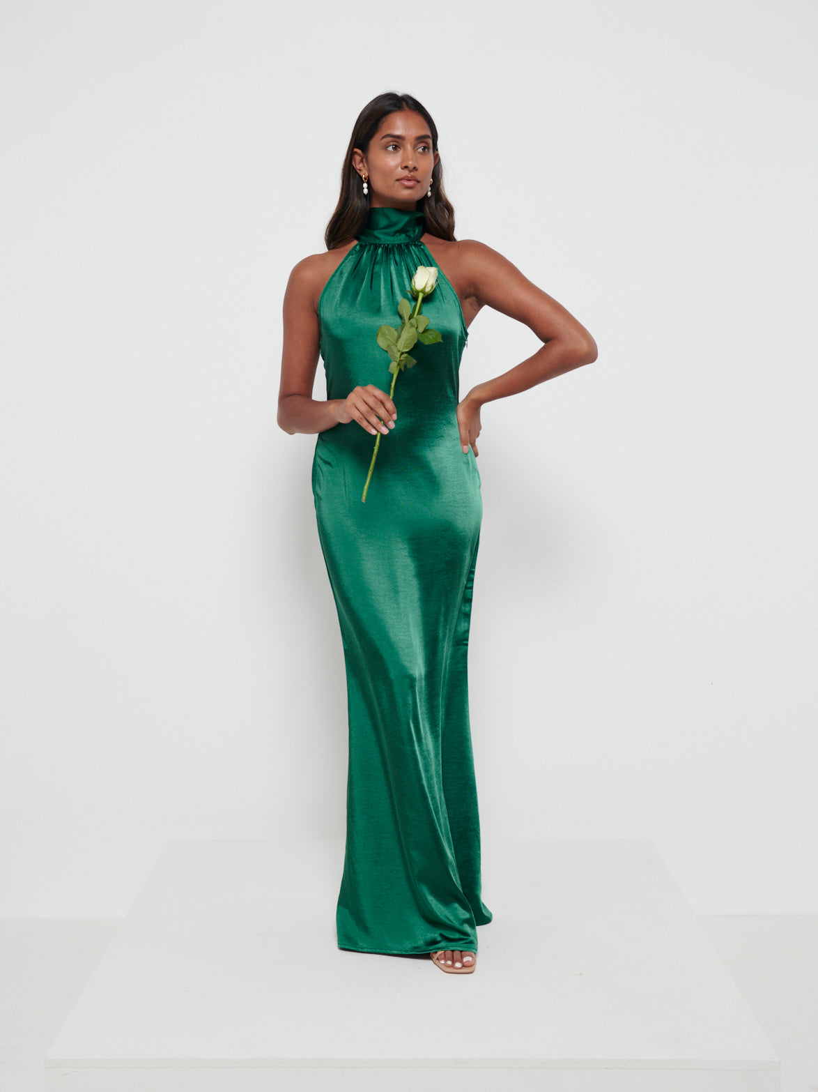 Odelle Maxi Bridesmaid Dress - Matte Emerald