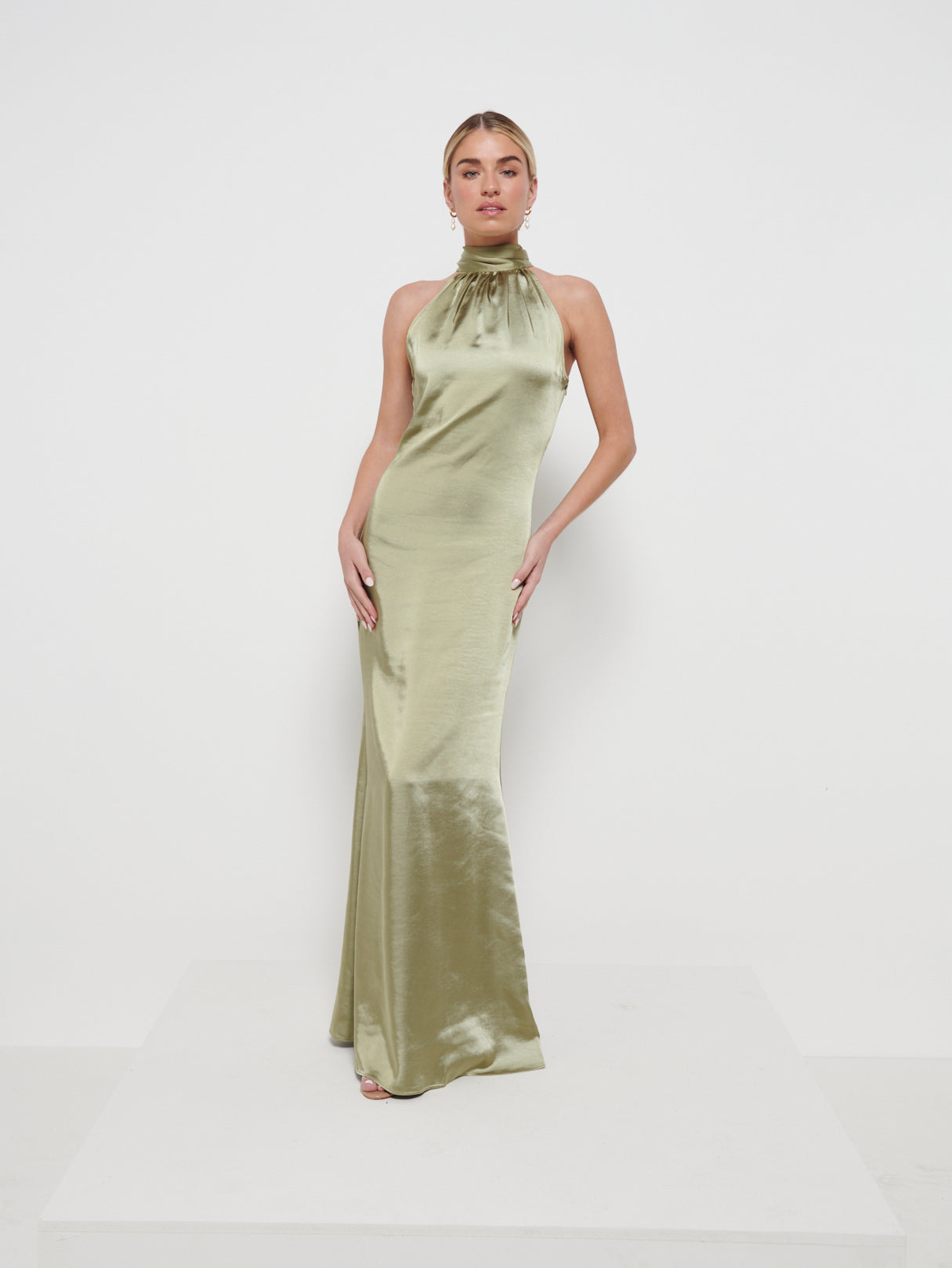 Odelle Maxi Bridesmaid Dress - Matte Olive
