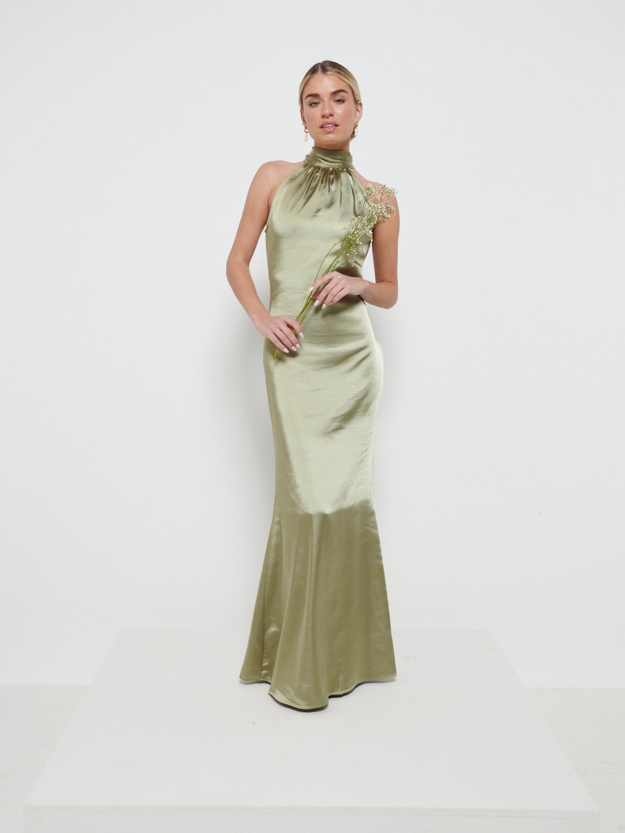 Odelle Maxi Bridesmaid Dress - Matte Olive