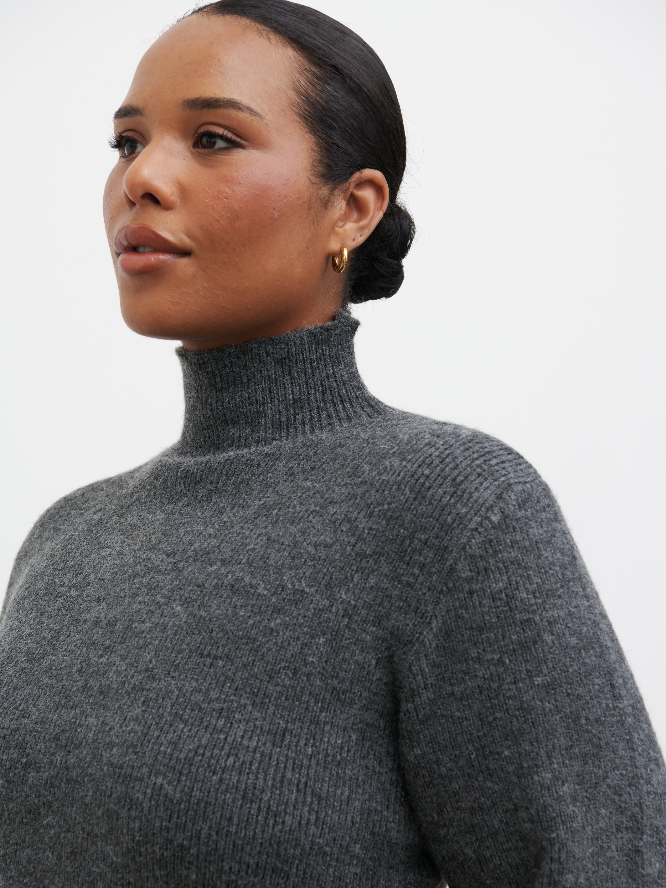 Odyssey A-Line Knit Jumper Curve - Charcoal – Pretty Lavish