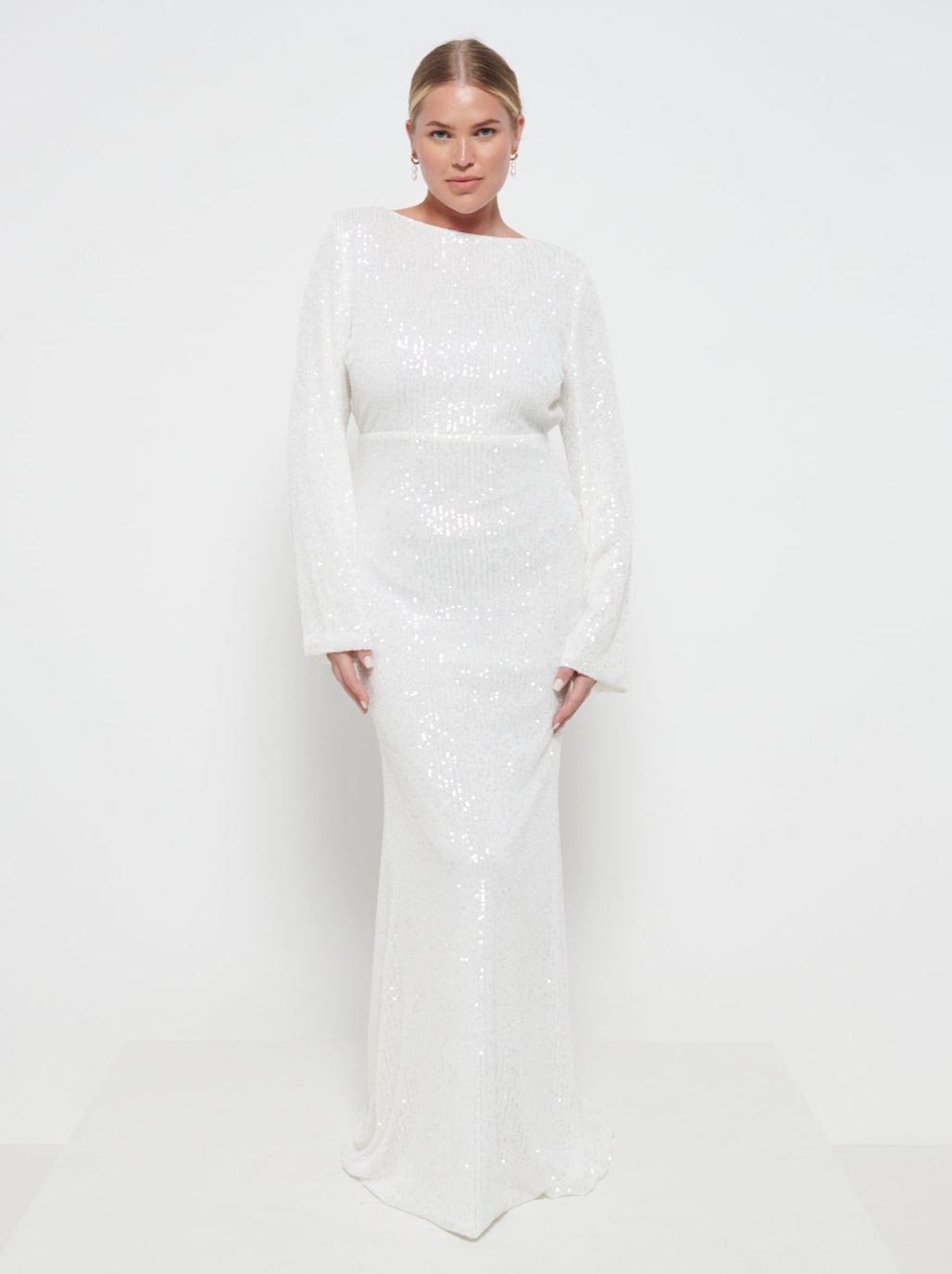 Olivia Sequin Backless Maxi Dress