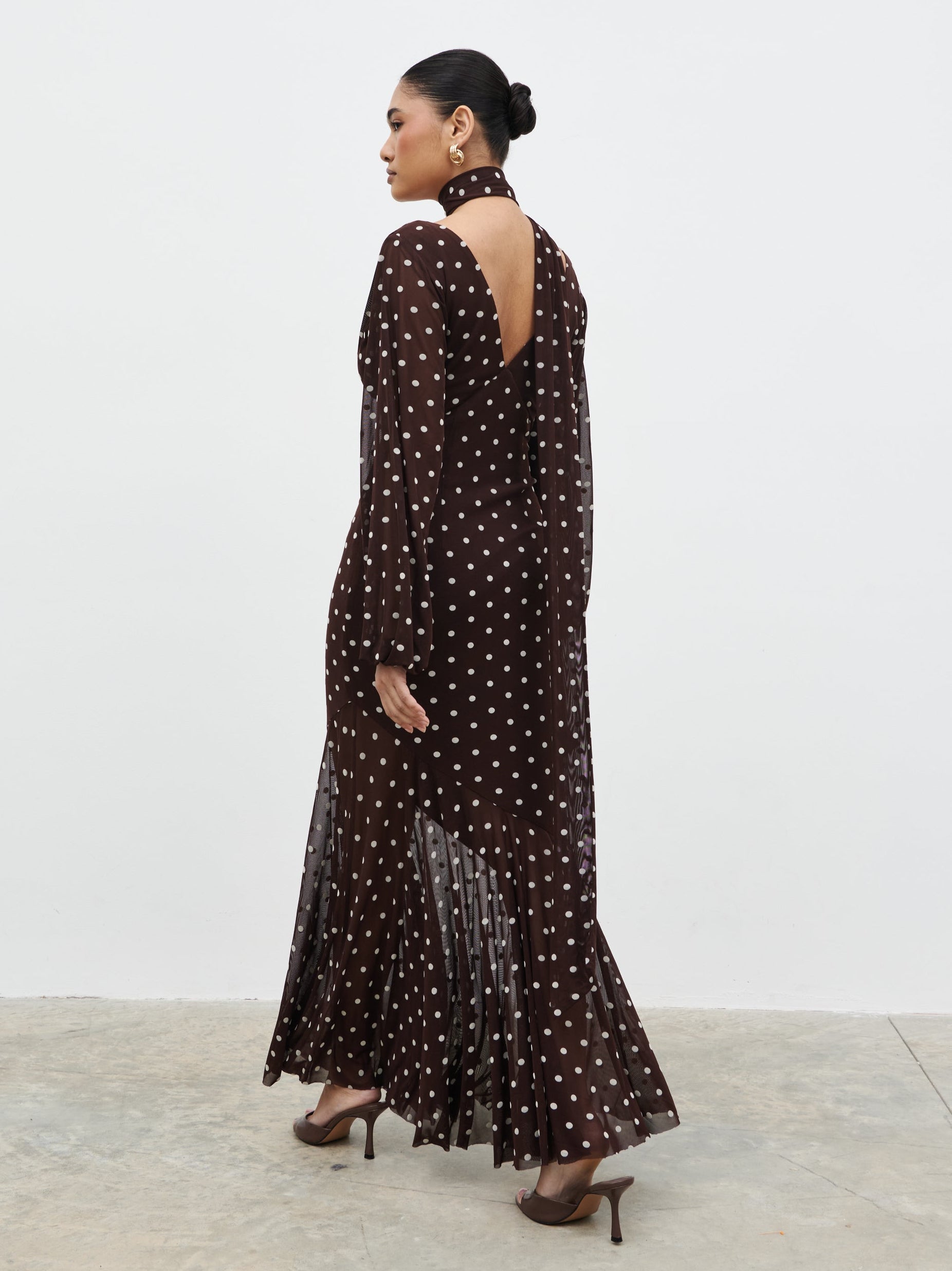 Petula Scarf Mesh Maxi Dress | Occasionwear | Pretty Lavish Petula Scarf Mesh Maxi Dress | Occasionwear | Pretty Lavish