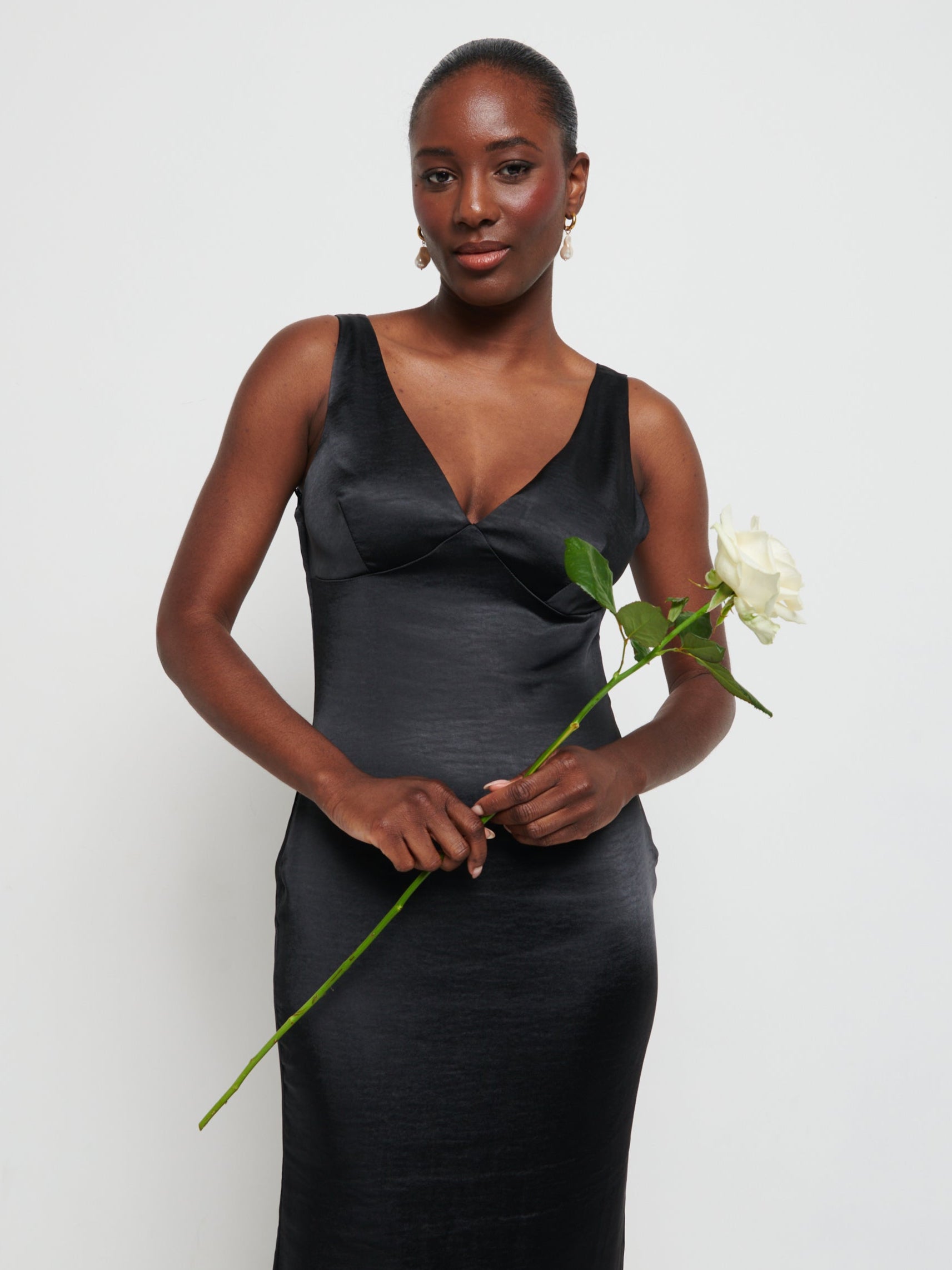 Piper Maxi Bridesmaid Dress - Matte Black Pretty Lavish Piper Maxi Bridesmaid Dress - Matte Black Pretty Lavish