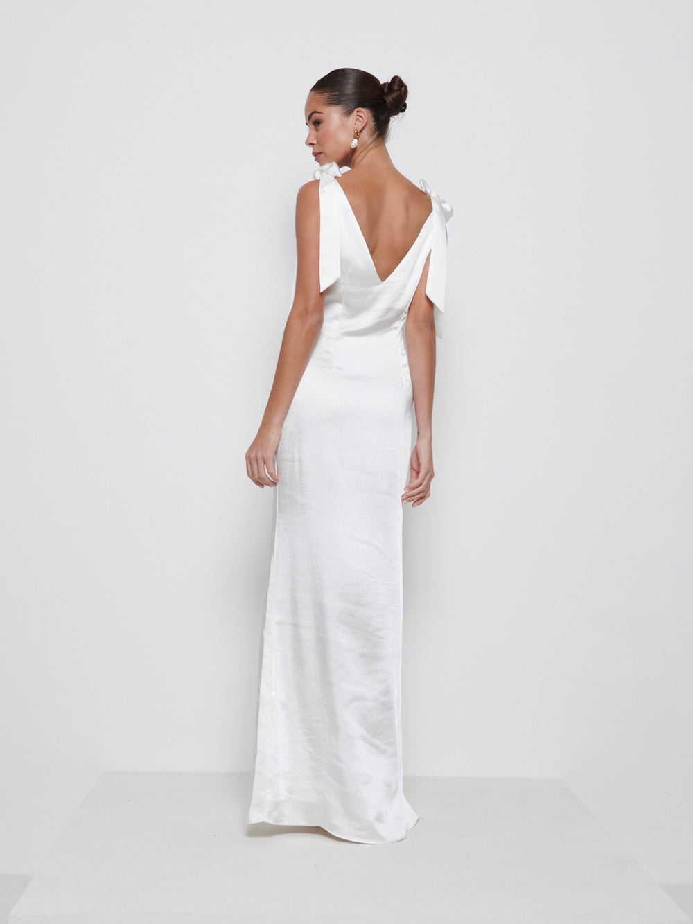 Piper Tie Midaxi Satin Dress - Gold main image 1