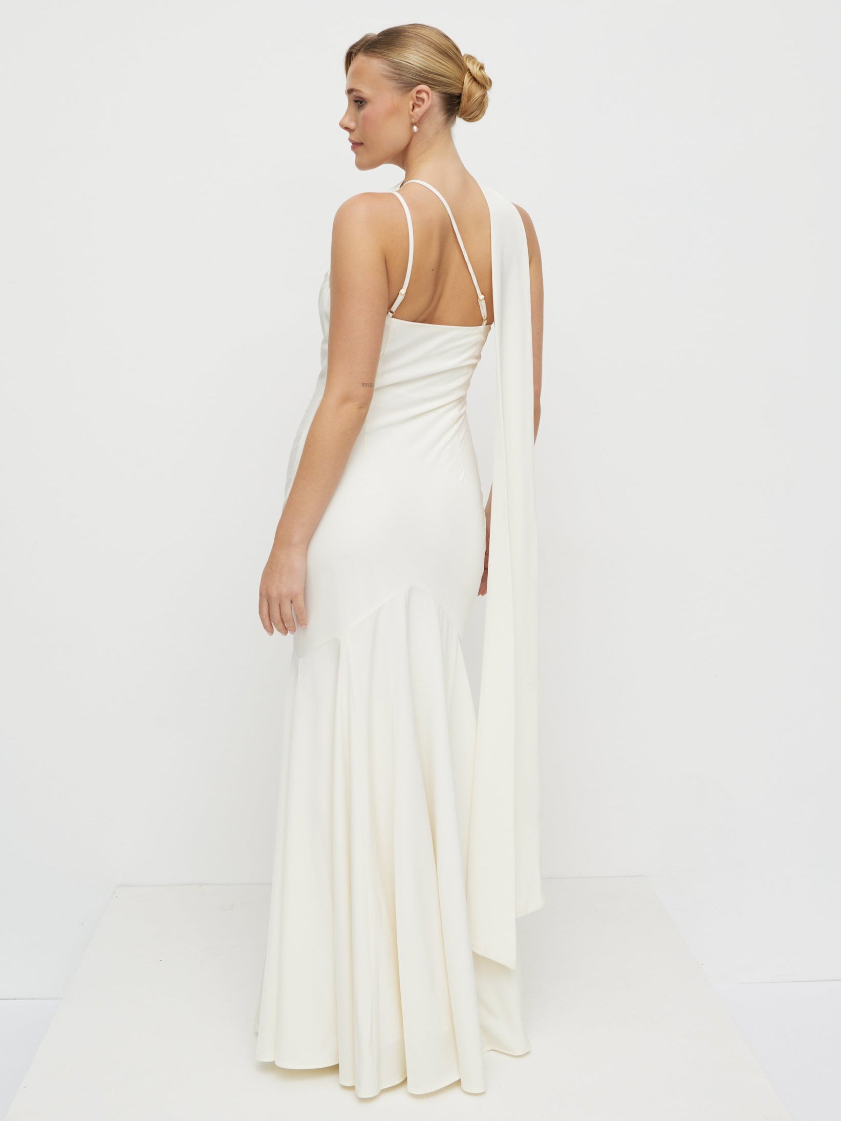 Porto One Shoulder Godet Maxi Dress