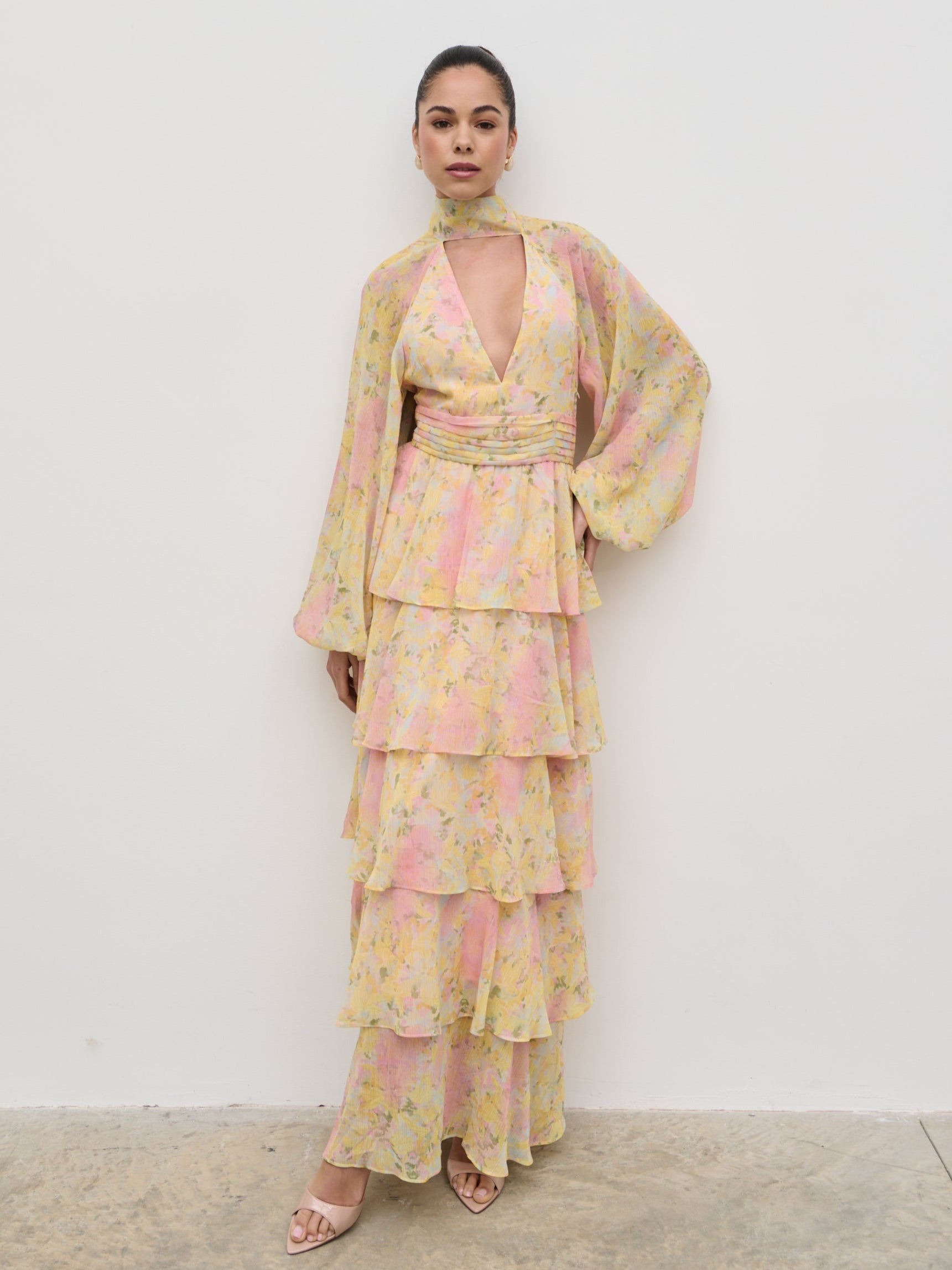 Anya Ruffle Maxi Dress