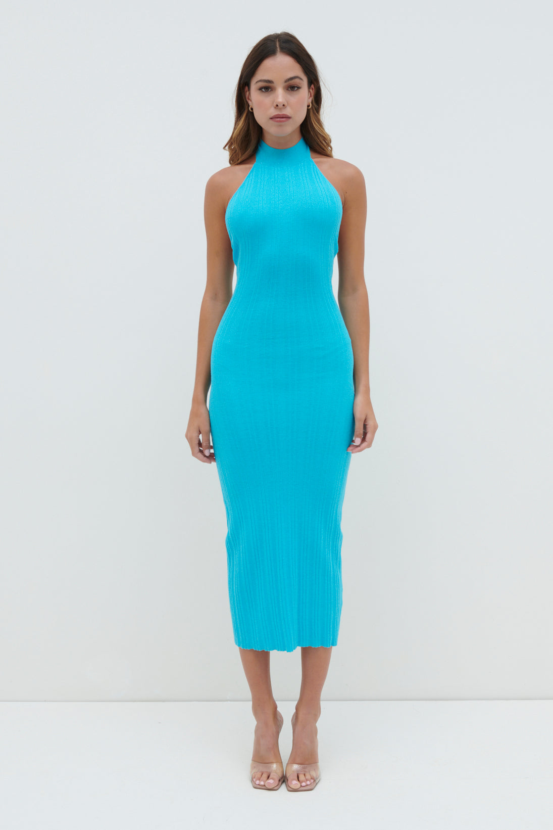 Raleigh Knit Midaxi Dress - Santorini Blue