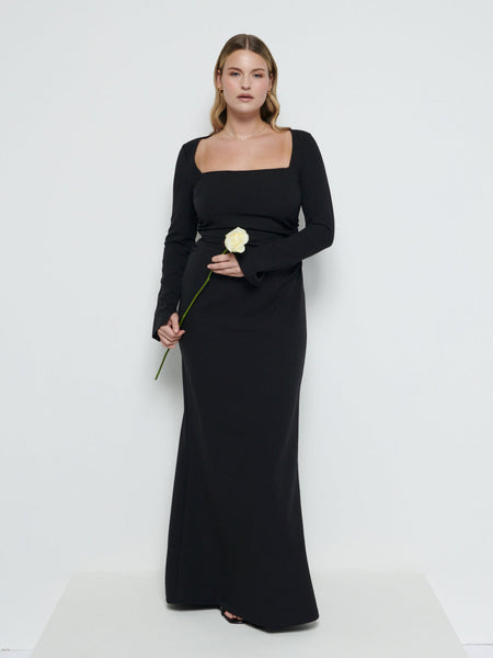 pretty lavish black bridesmaid dress Reagan Square Neck Crepe Maxi Multiway dress One shoulder teal blue is the Hole Centers:5''(128mm) beach ready maxi dress