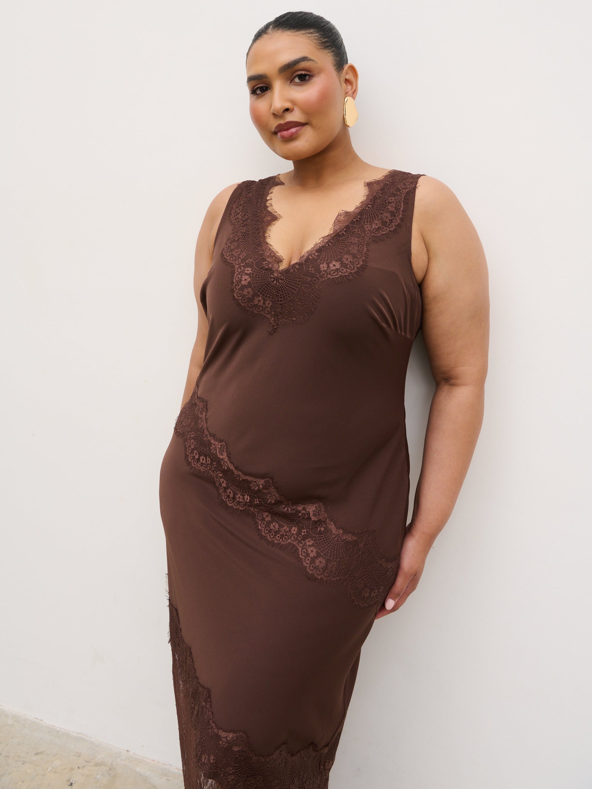 Robin Slip Lace Maxi Dress Curve Robin Slip Lace Maxi Dress Curve