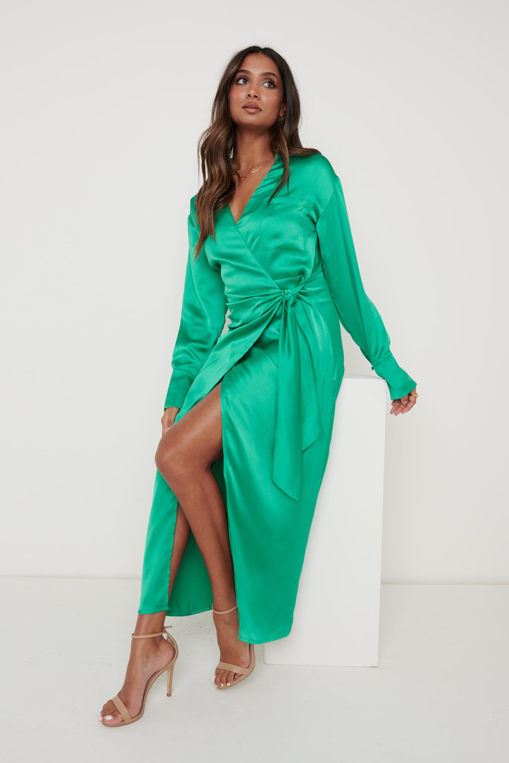 Robe Portefeuille Satin Zara Robe Portefeuille Satin Zara Vêtements