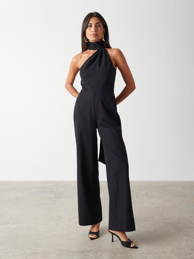 Black Schiffli Jumpsuit