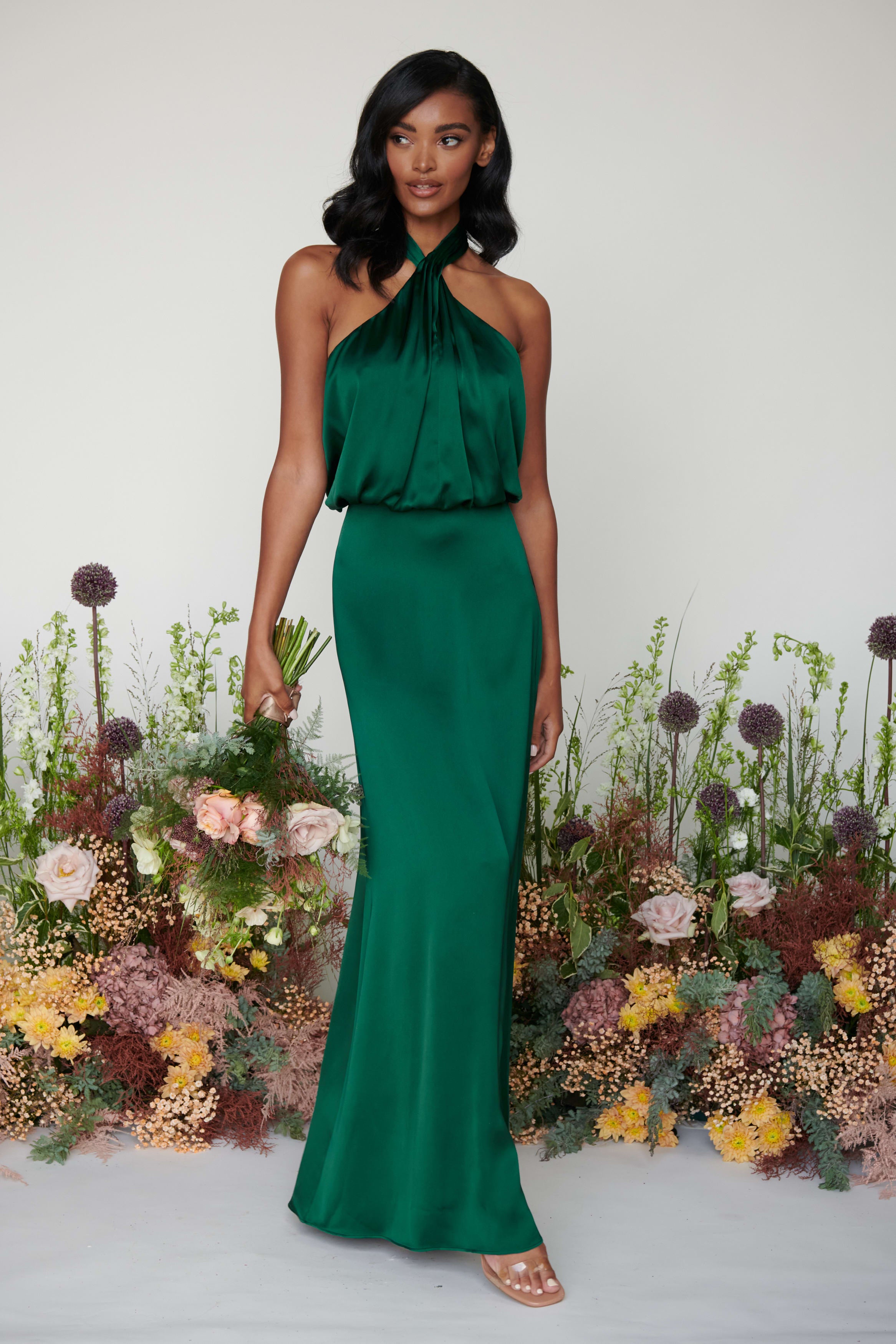 Sammie Recycled Maxi Bridesmaid Dress - Matte Emerald Pretty Lavish Sammie Recycled Maxi Bridesmaid Dress - Matte Emerald Pretty Lavish