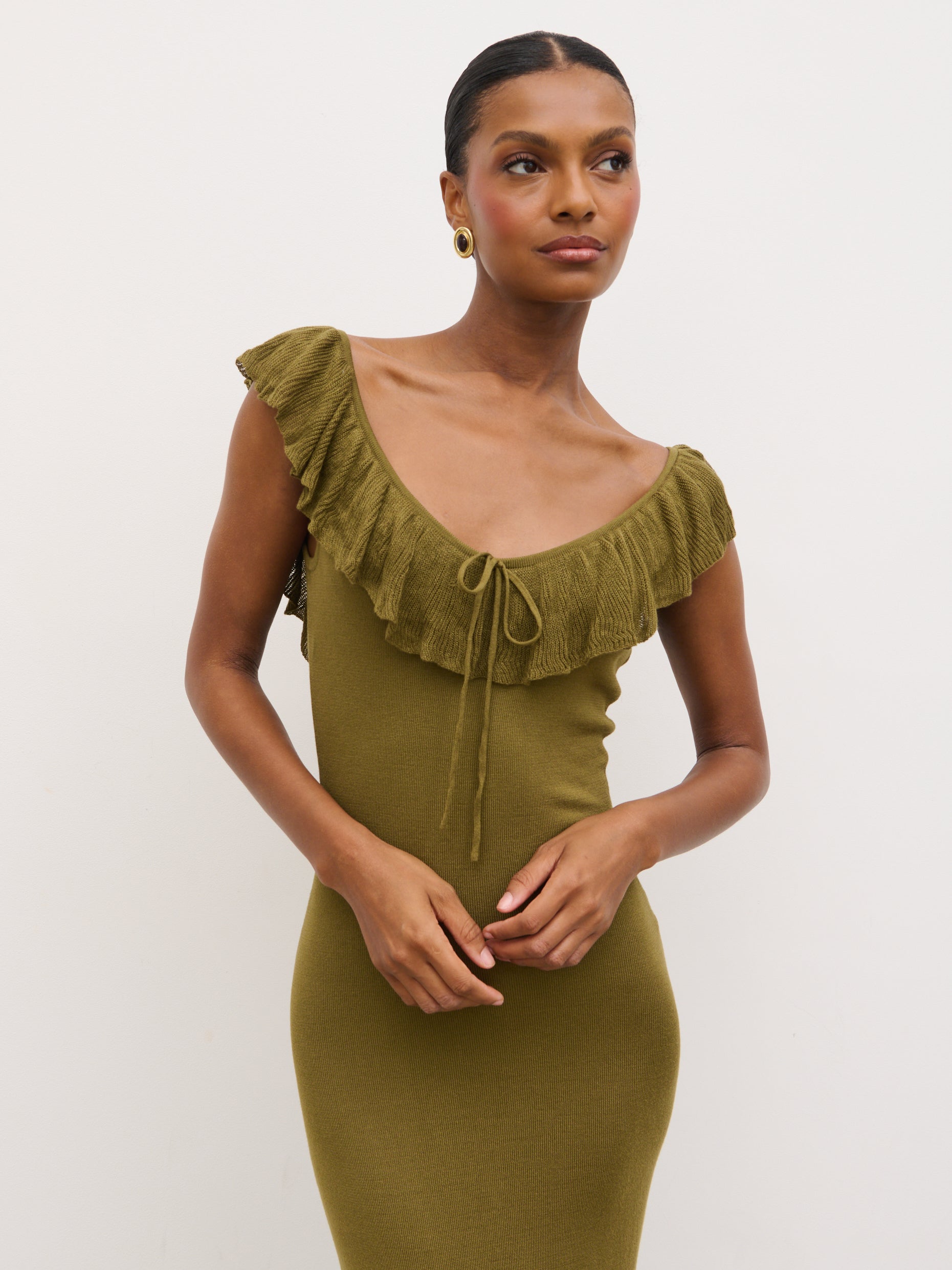 tarragon green dress Unitymd dress