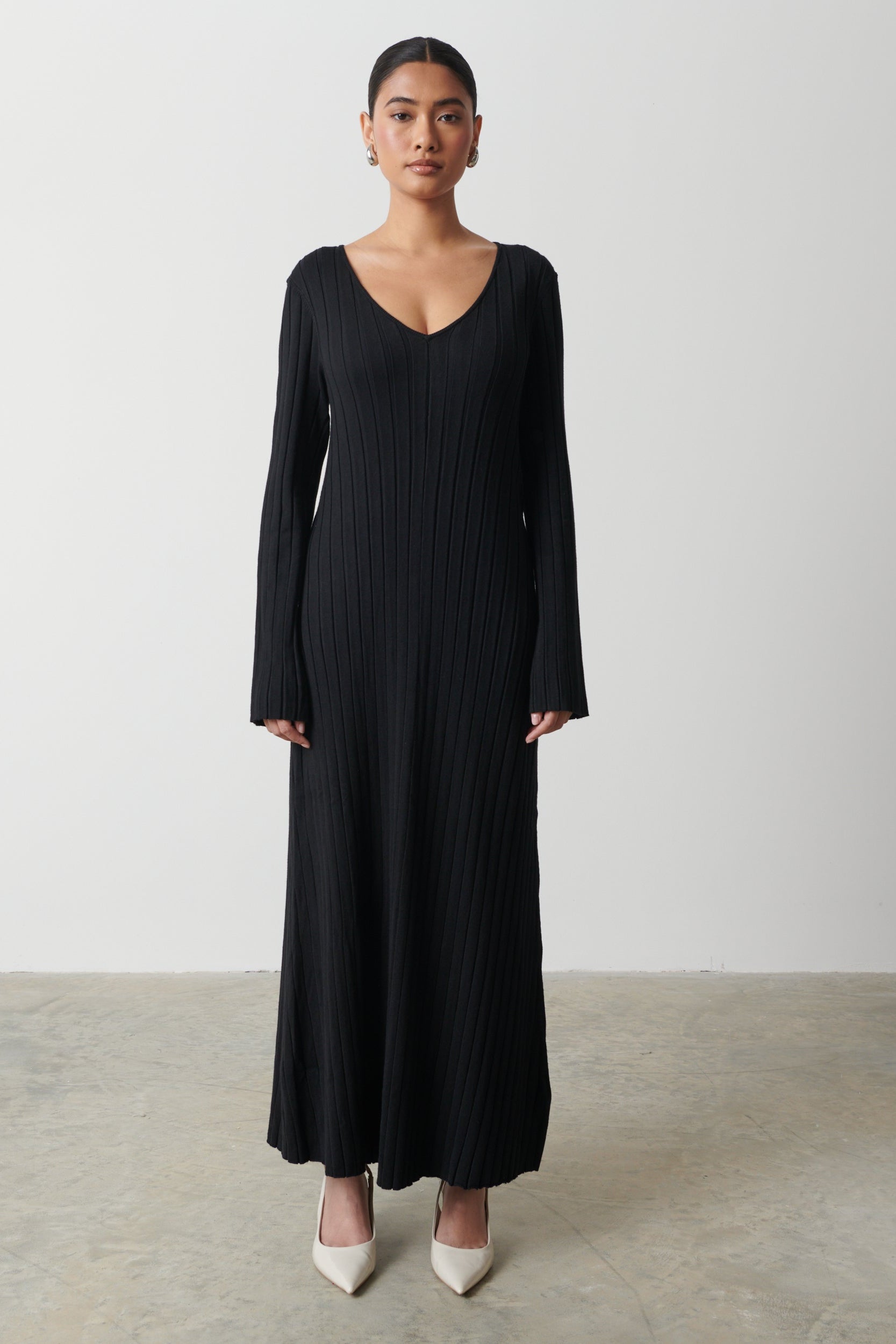 Scarlett Tie Knit Dress - Black Scarlett Tie Knit Dress - Black