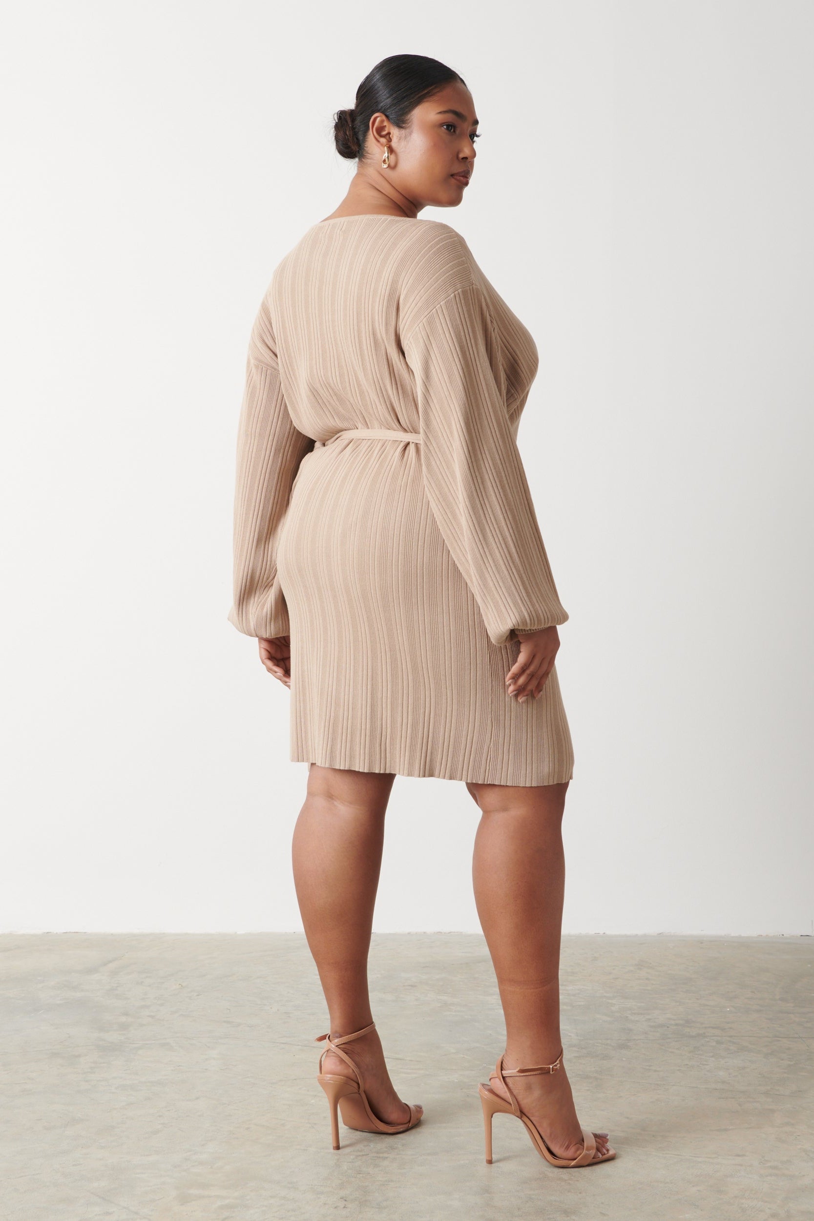 Shelby Mini Plisse Knit Dress Curve