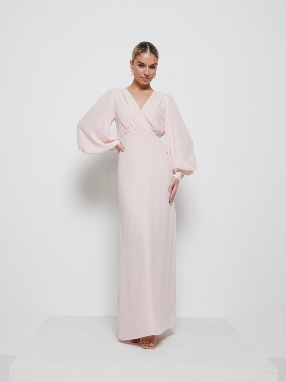 Sienna Chiffon Bridesmaid Dress - Blush