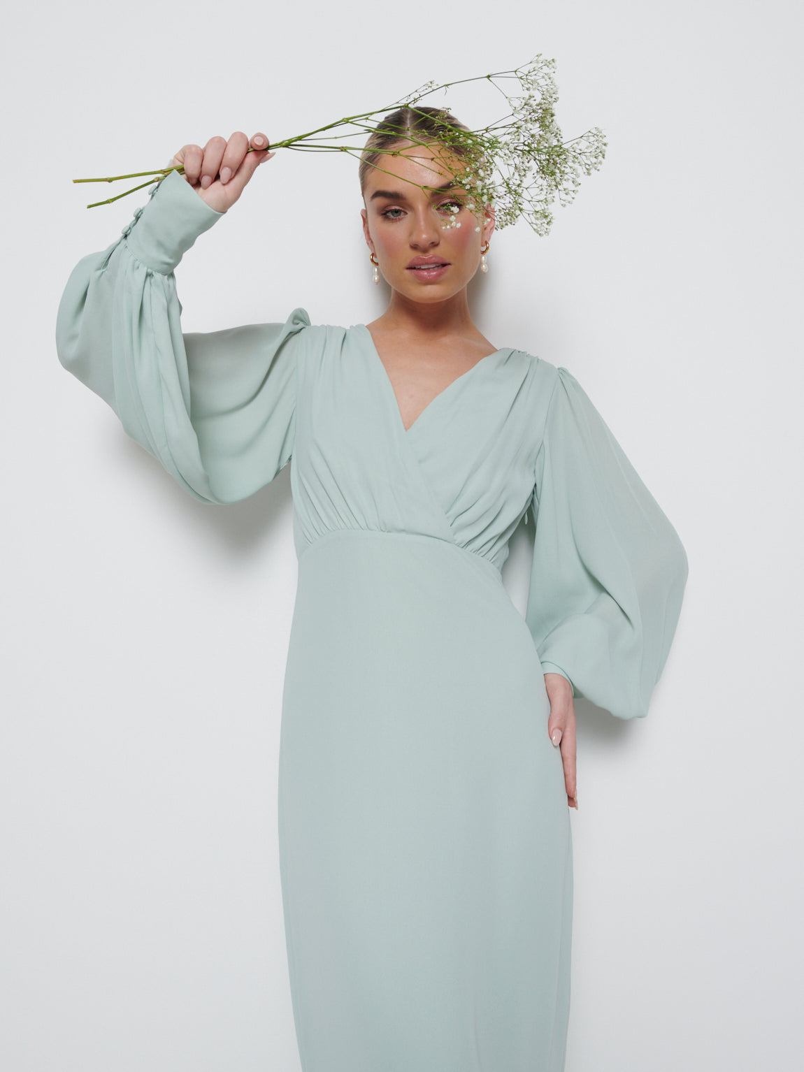 Sienna Chiffon Bridesmaid Dress - Sage