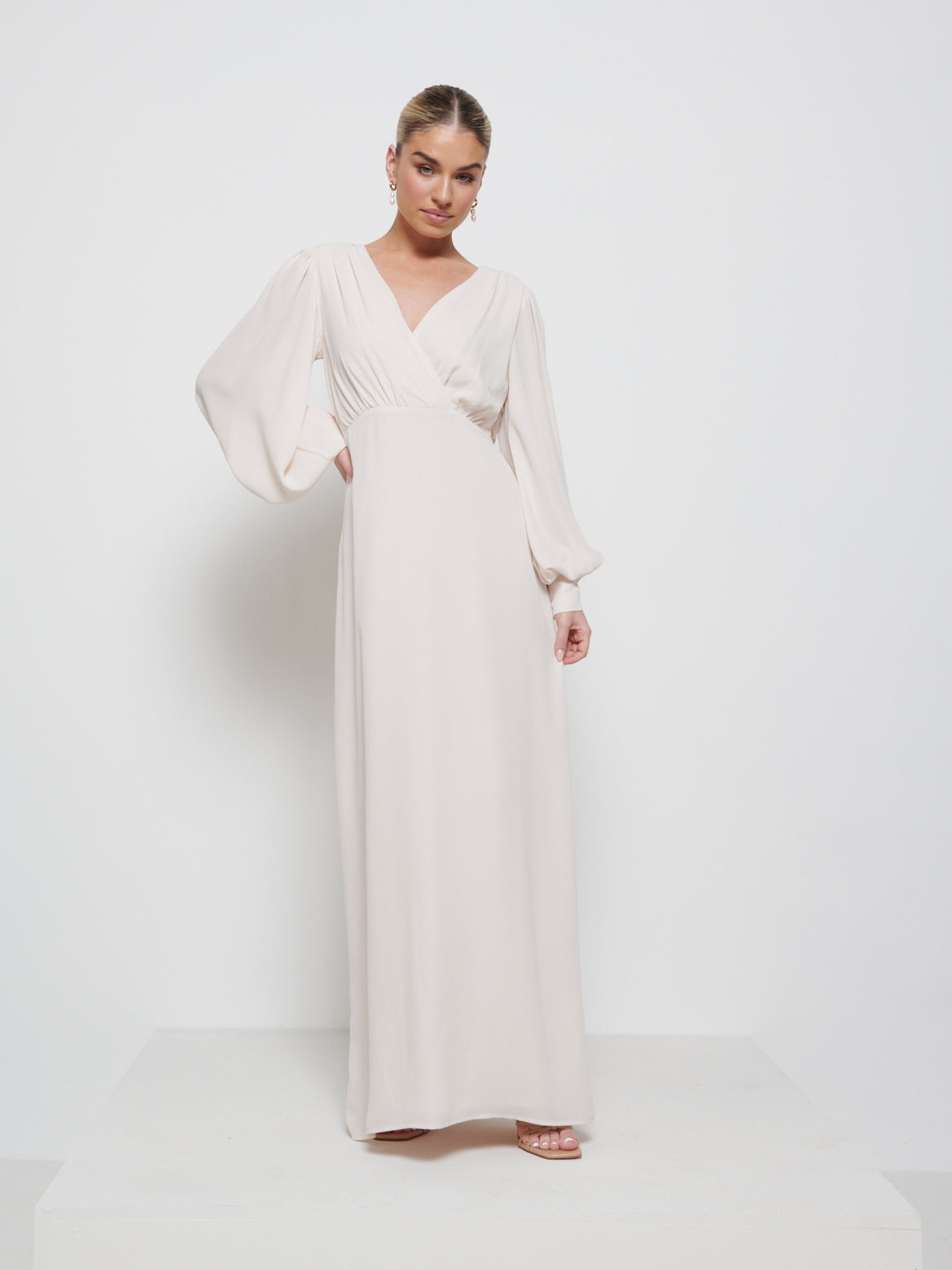 Sienna Chiffon Bridesmaid Dress - Champagne