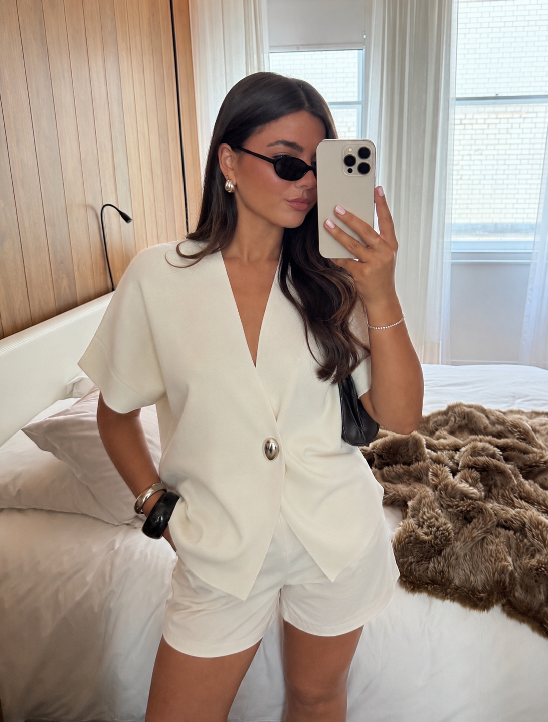 Solana Open Sleeve Trim Detail Knit Jacket - Cream – Pretty Lavish