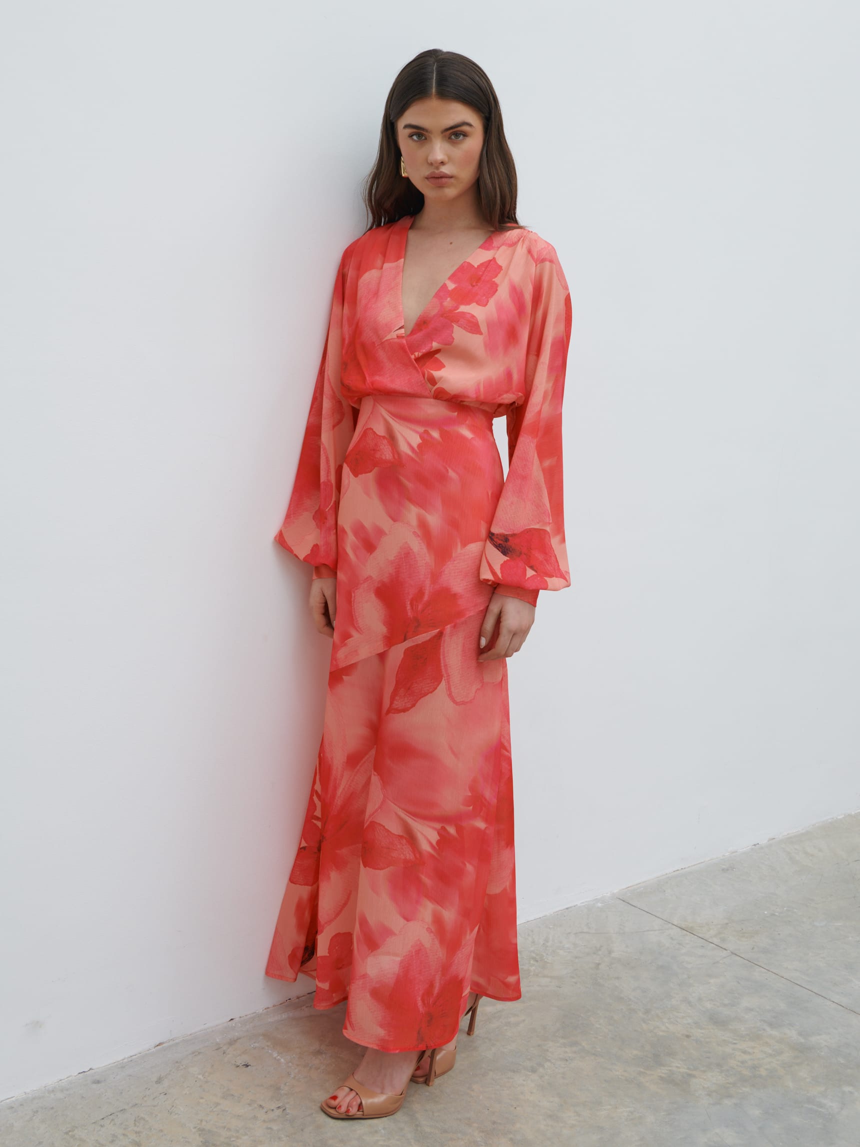batwing maxi dress Theia Batwing Maxi Dress