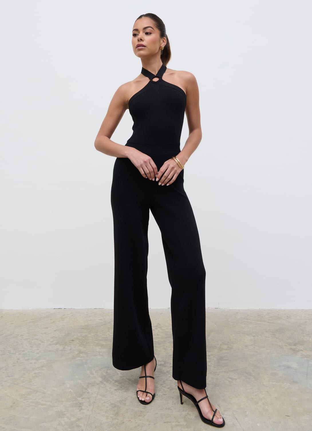 Tori Knit Jumpsuit Black