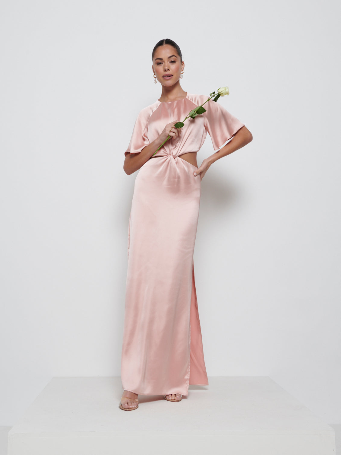 Zara Twist Knot Bridesmaid Dress - Blush