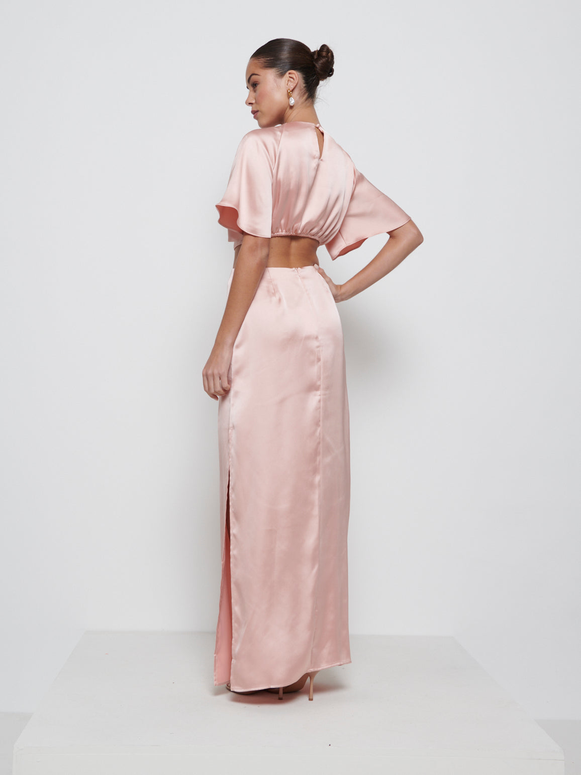Zara Twist Knot Bridesmaid Dress - Blush