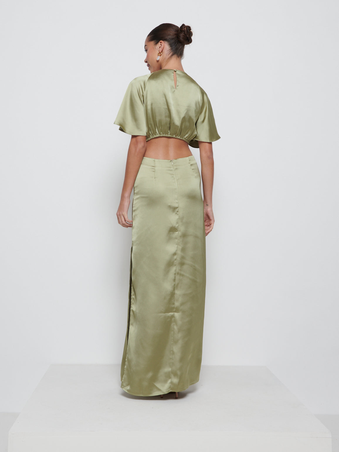 Zara Twist Knot Bridesmaid Dress - Olive