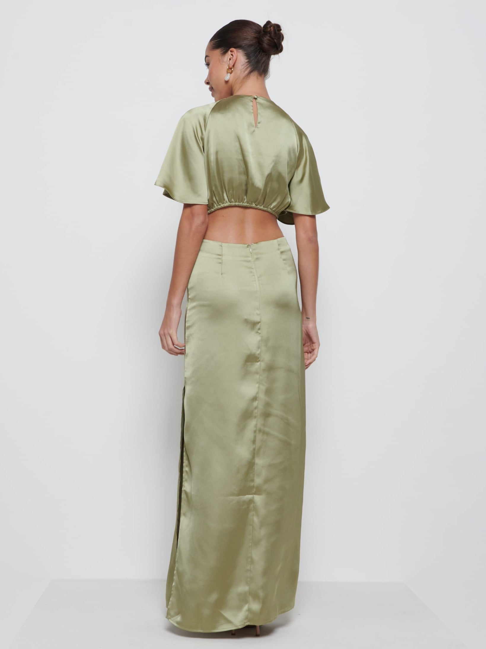 Zara Twist Knot Bridesmaid Dress - Olive Pretty Lavish Zara Twist Knot Bridesmaid Dress - Olive Pretty Lavish