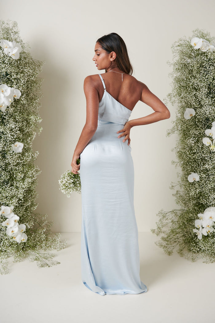 Amelia Maxi Bridesmaid Dress - Matte Ice Blue – Pretty Lavish
