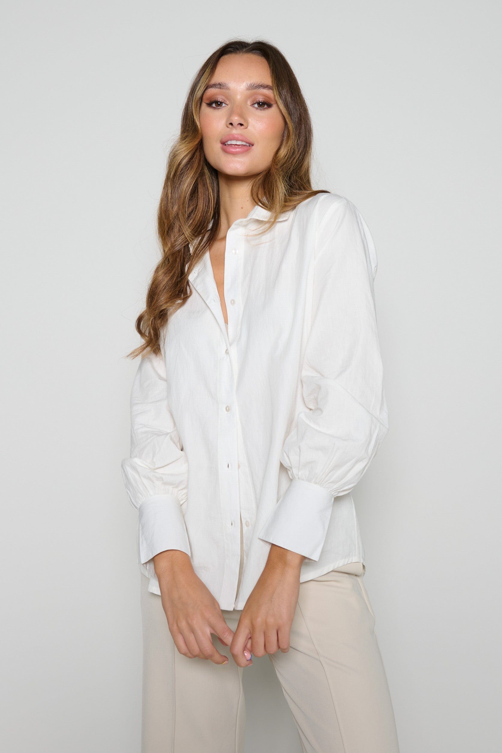 Alex Cotton Shirt - White – Pretty Lavish
