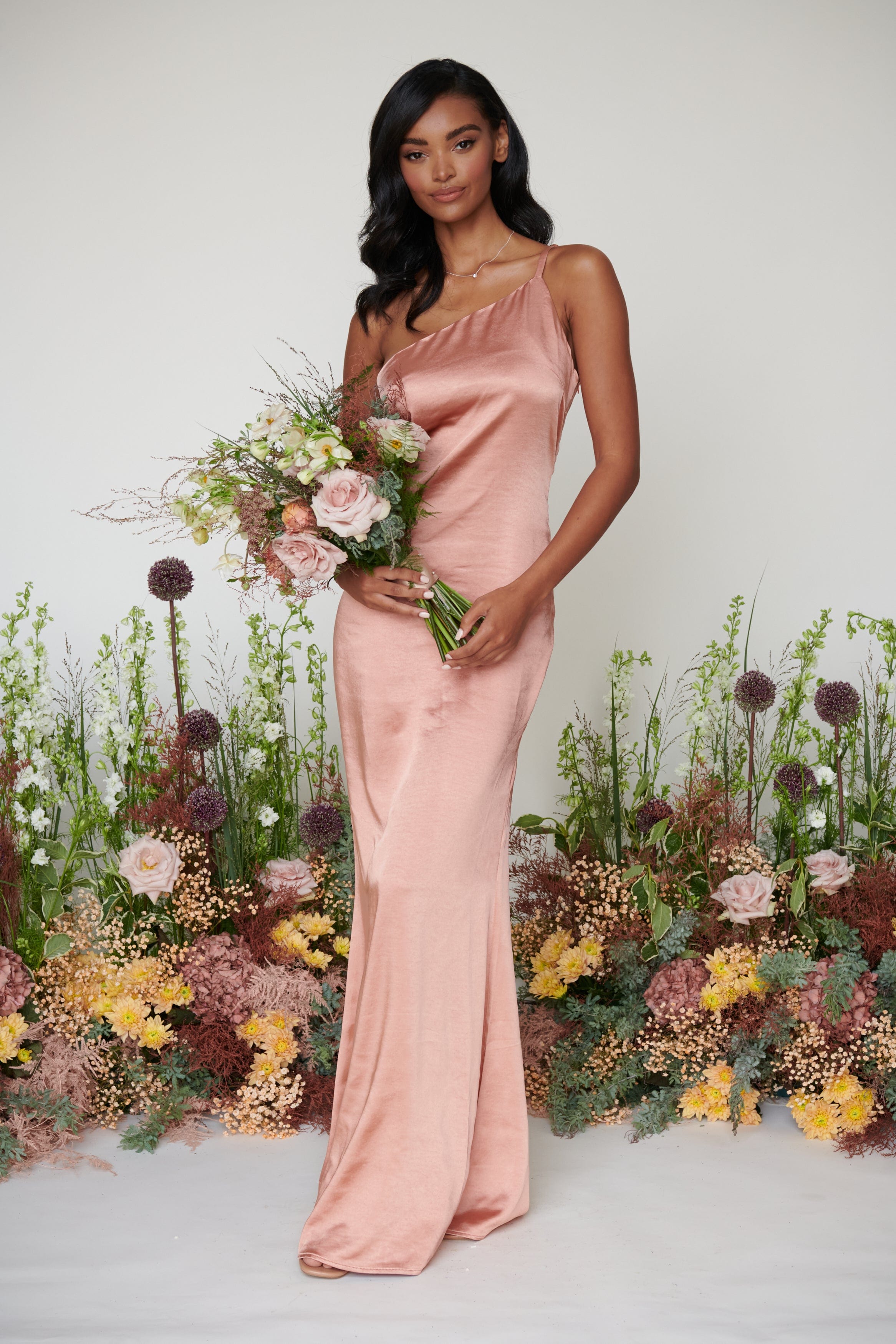 Amelia Maxi Bridesmaid Dress - Matte Tan Blush