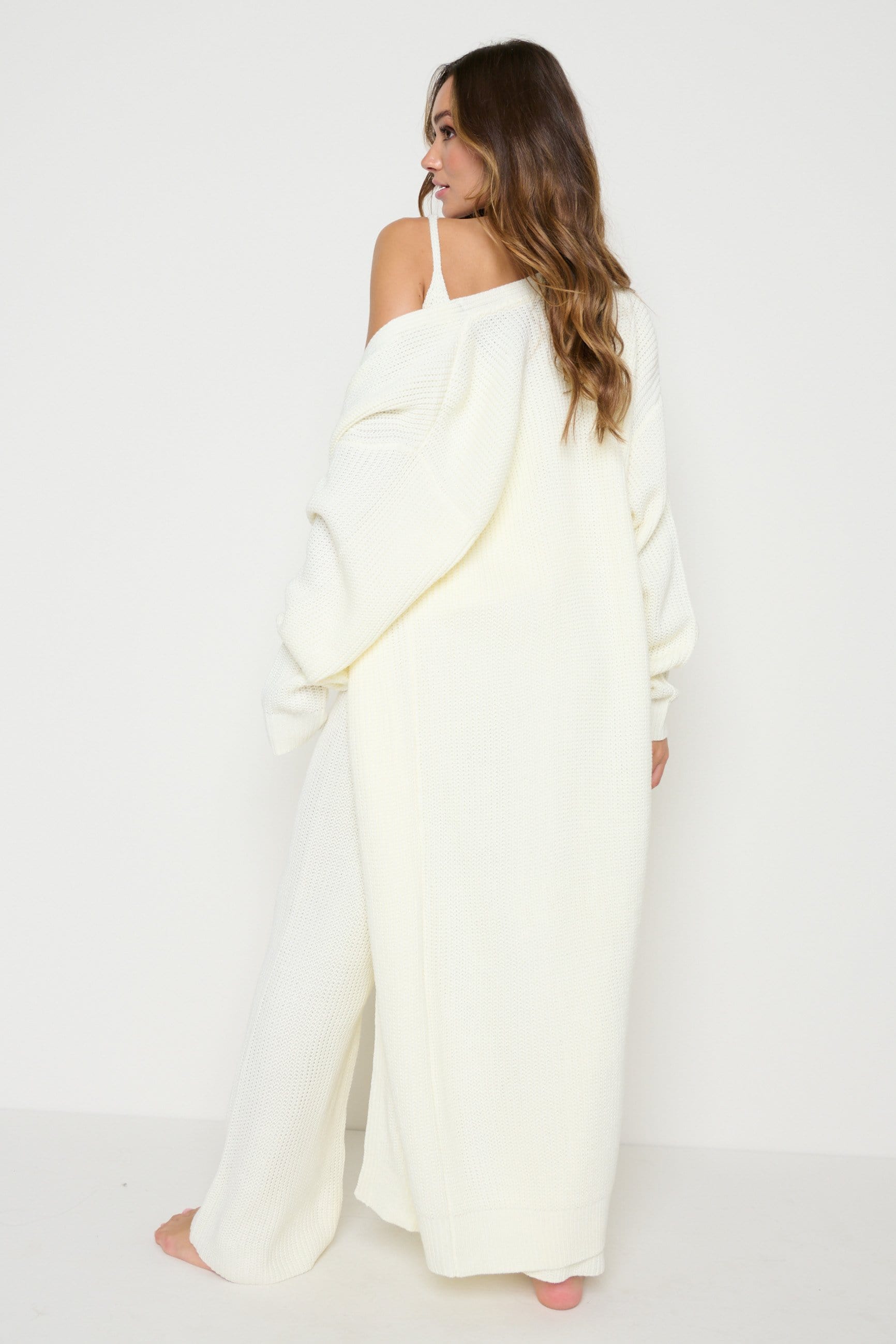 Arden Maxi Cardigan Cream – Pretty Lavish - Main Image
