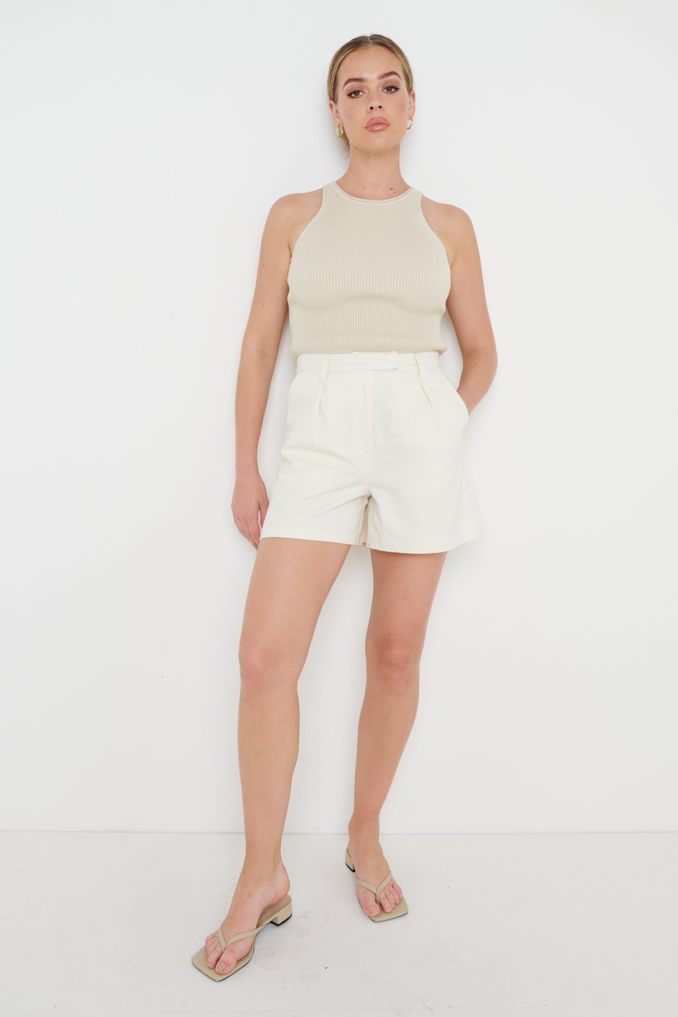 Blair A-Line Shorts - Cream