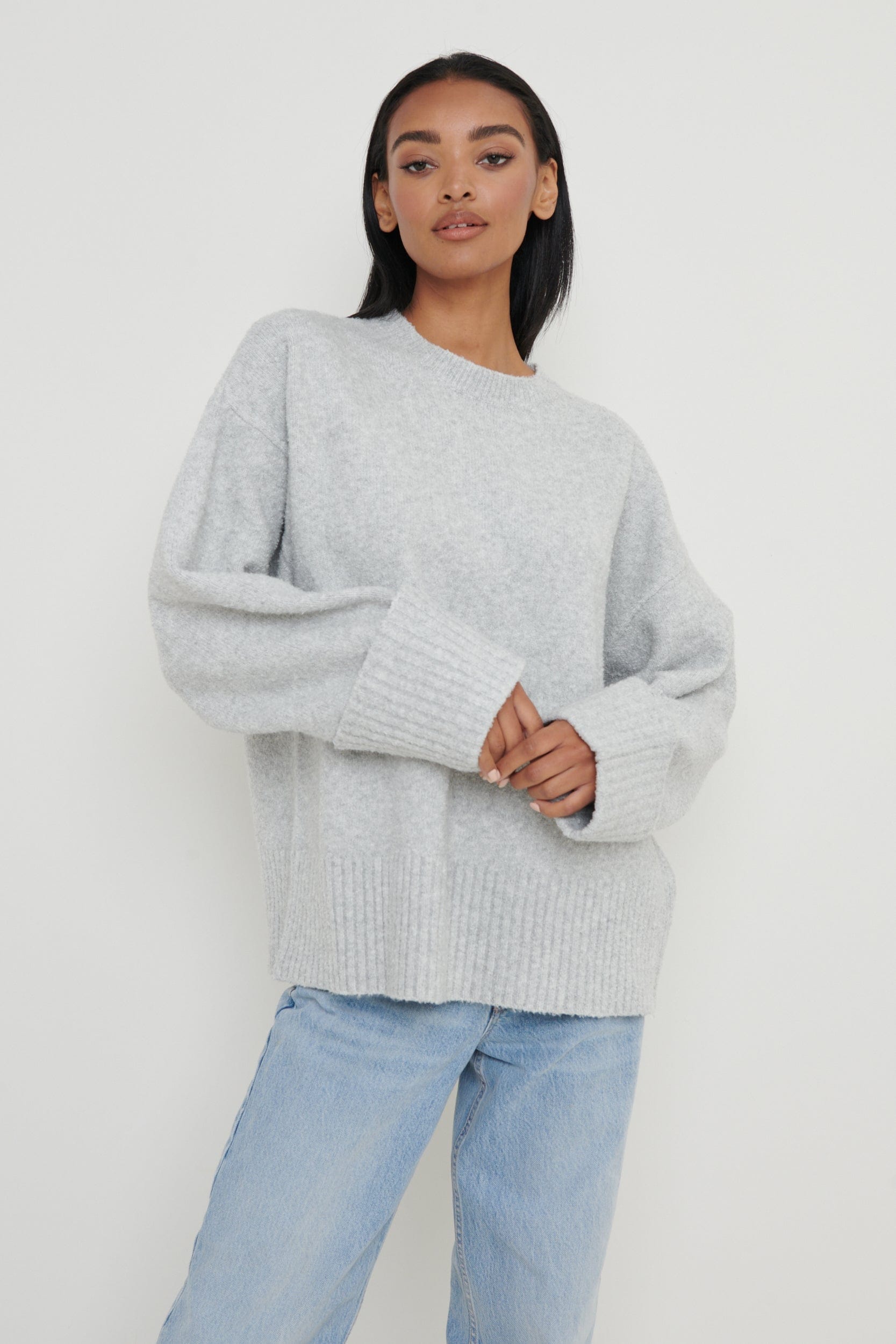 Pull borg oversize Camille - Gris