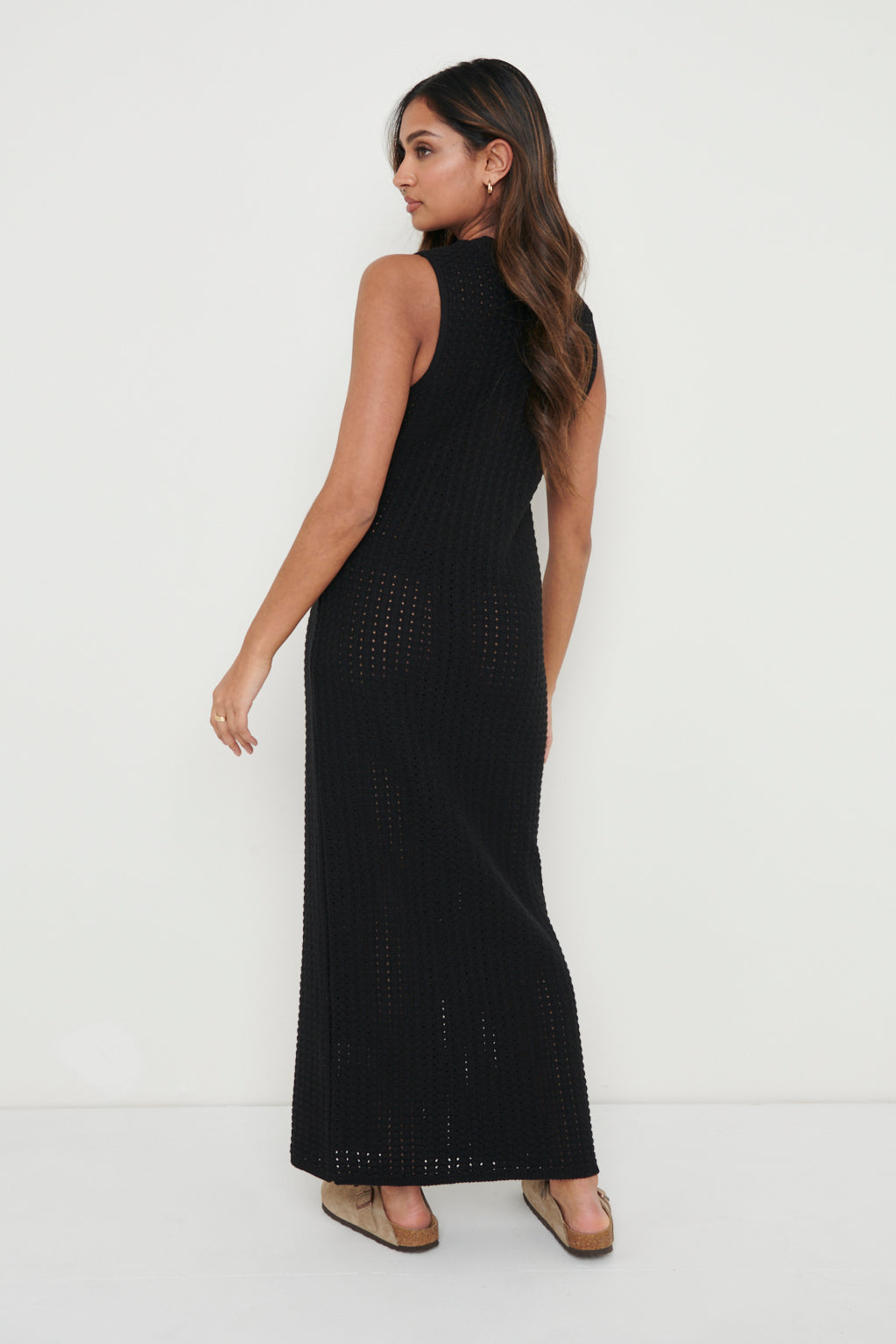 Celine Crochet Dress - Black
