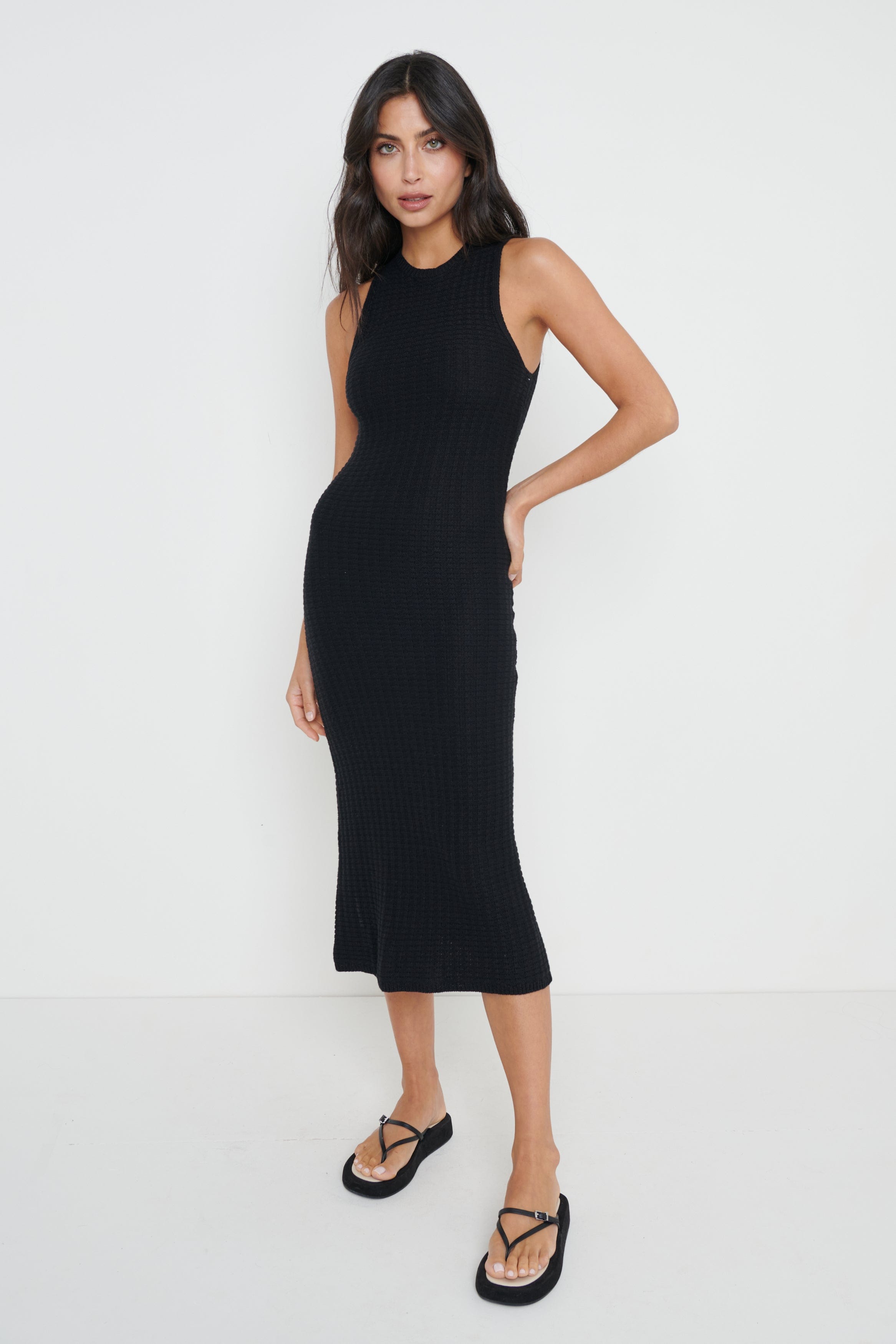 Celine Crochet Midi Dress - Black – Pretty Lavish