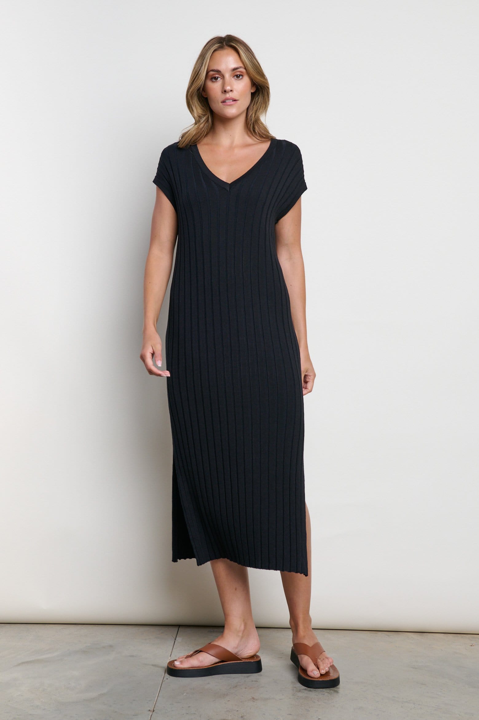 Elsie Knit Dress - Black