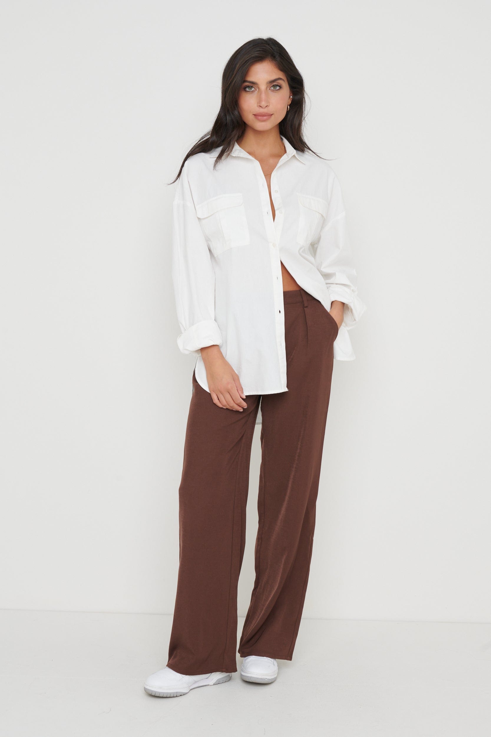 Marlowe Tailored Trousers - White – Pretty Lavish