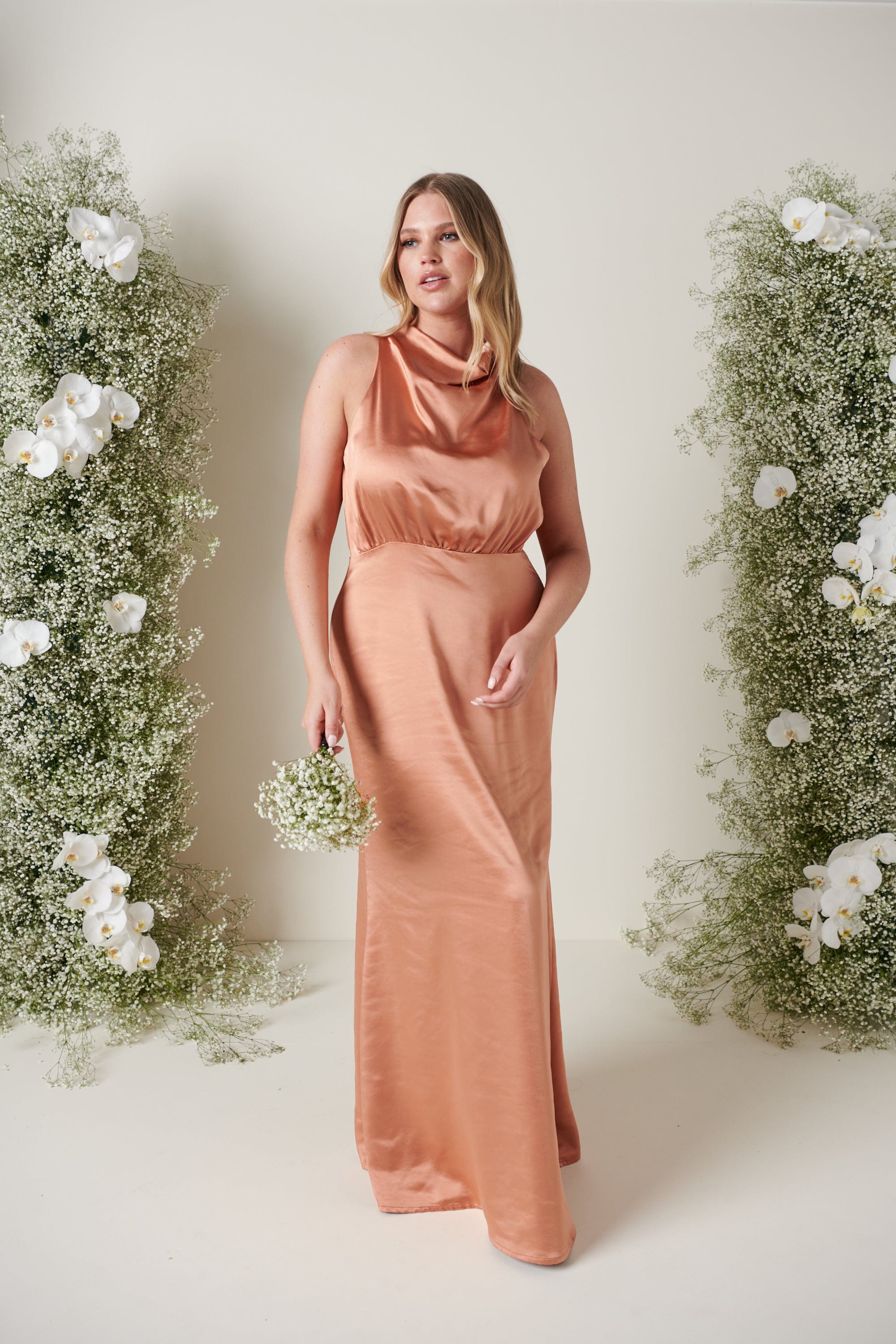 Farrah Maxi Bridesmaid Dress - Matte Cinnamon