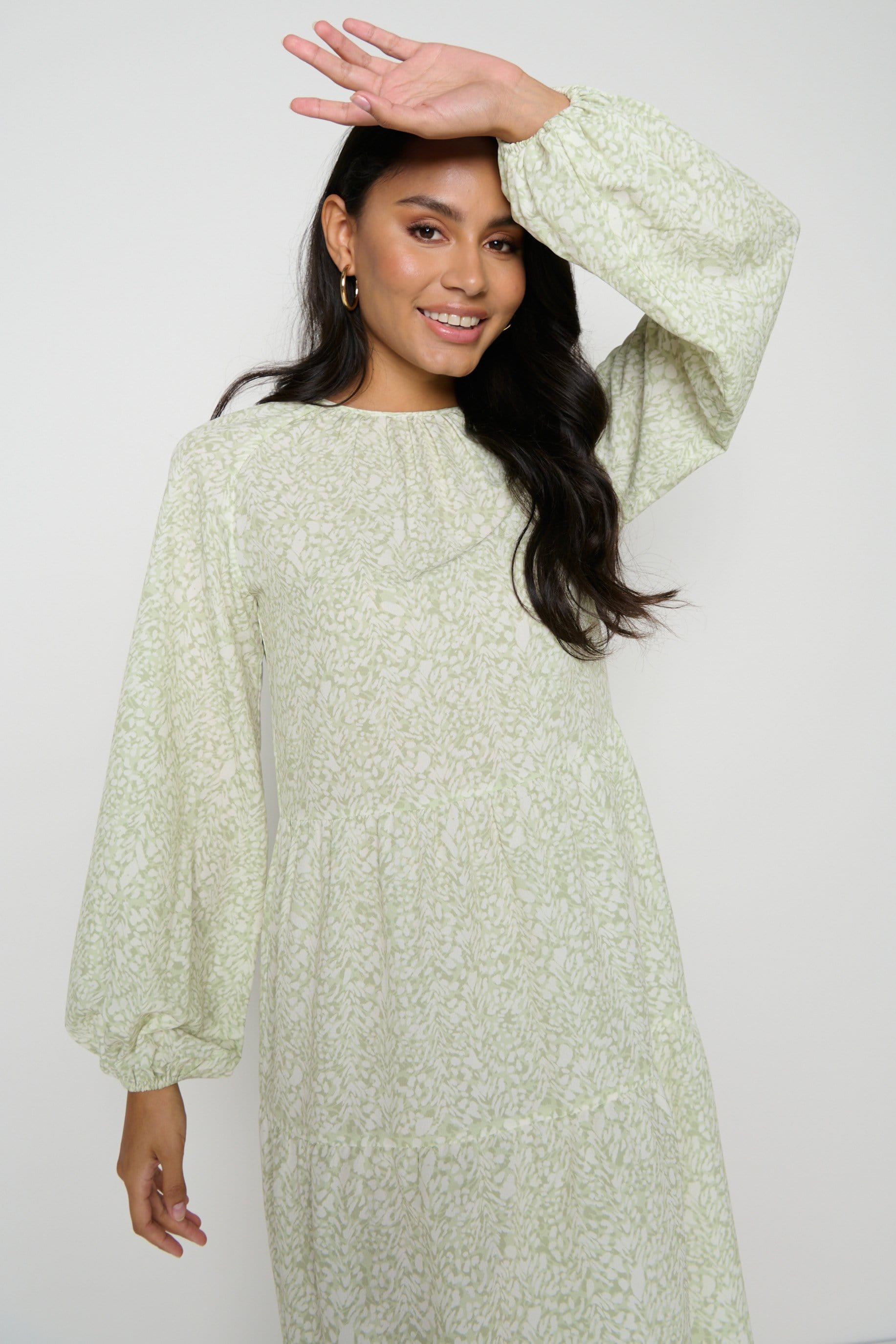 Robe Carys Day - Olive Abstract