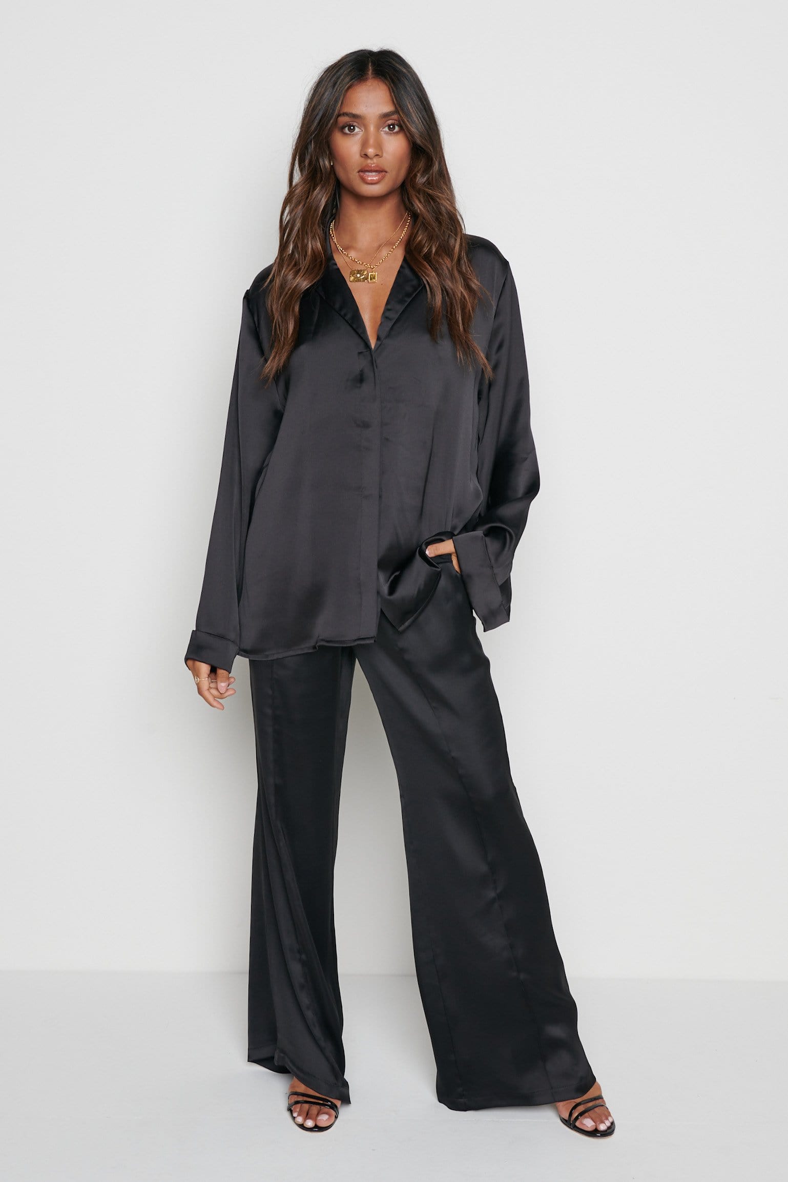 Hailee Relaxed Blouse - Black