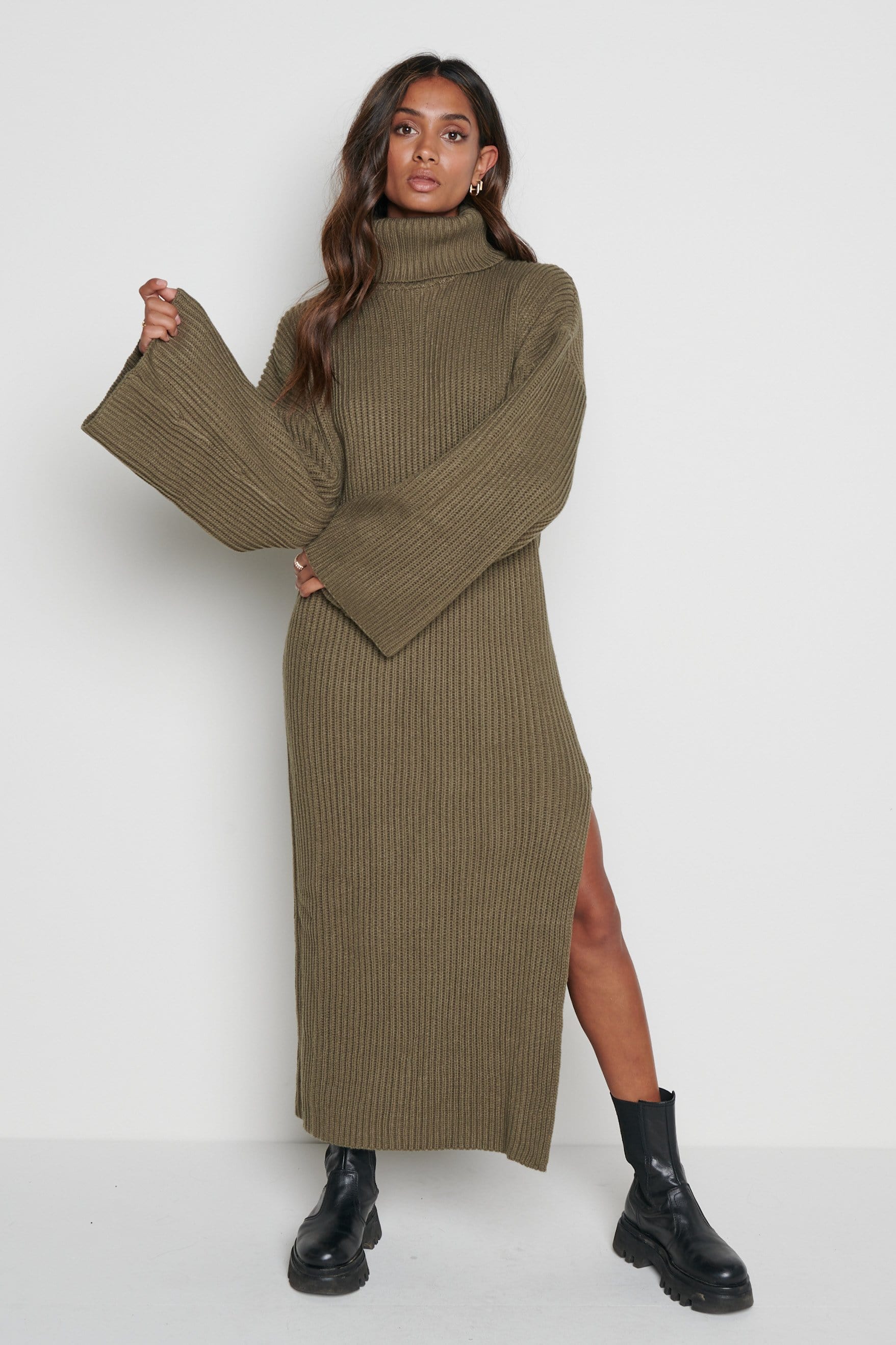 Buy Navy Cable Knit Jumper Dress 8, Dresses