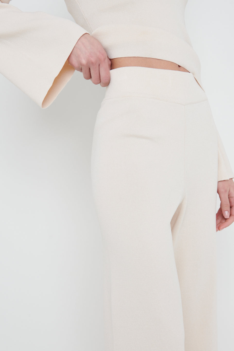 Hayden Knit Trousers - Cream