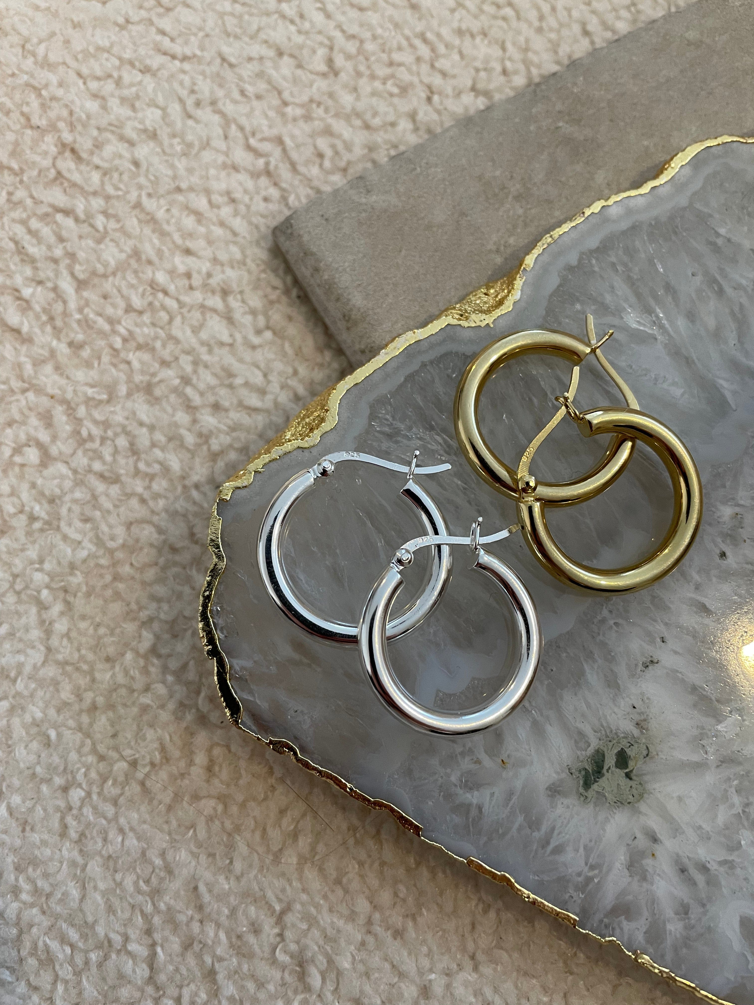 Eshe Everyday Earrings - Recycled Silver Gold Plated