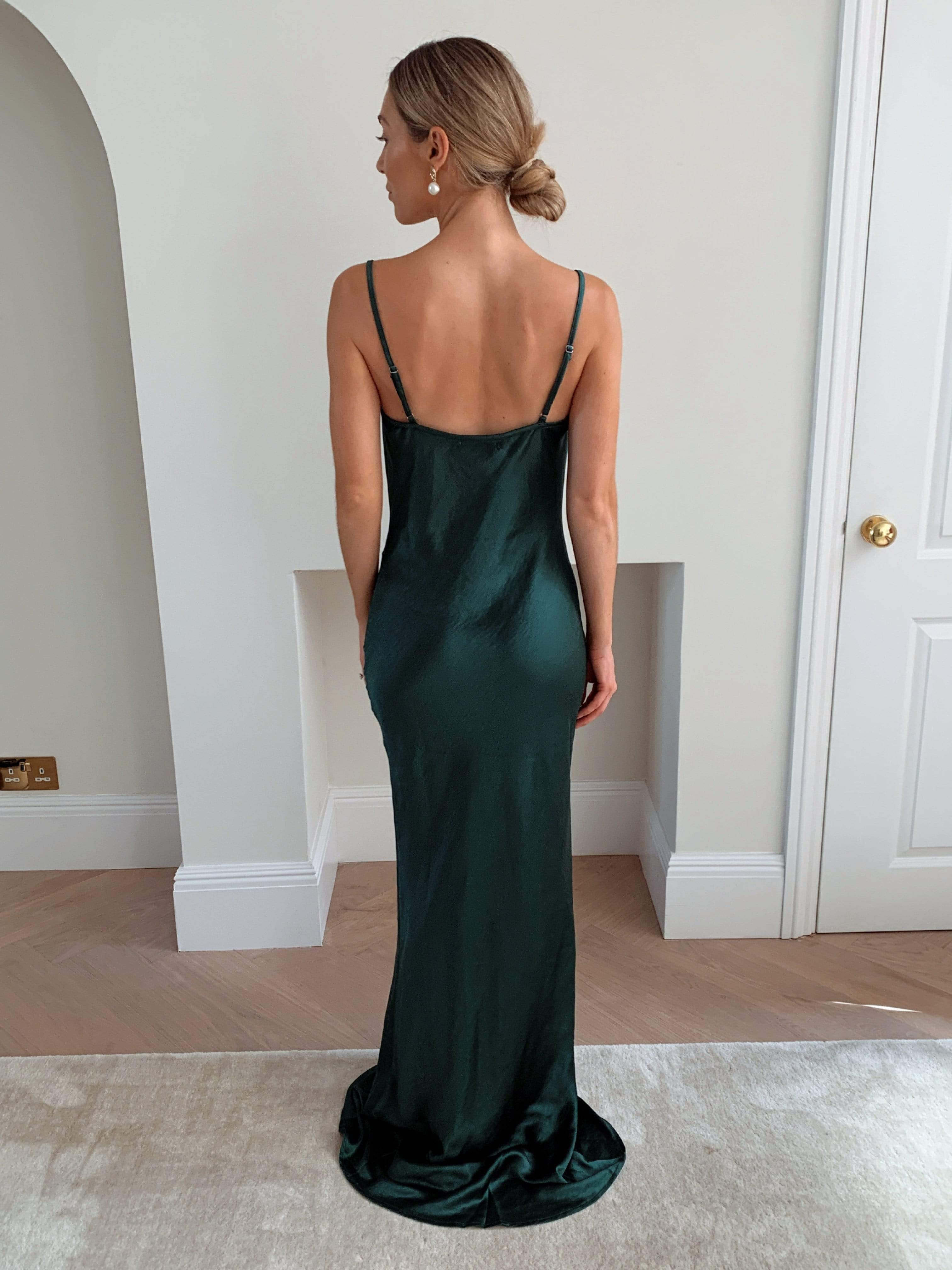 Keisha Maxi Dress - Matte Emerald Green (4731233763421)