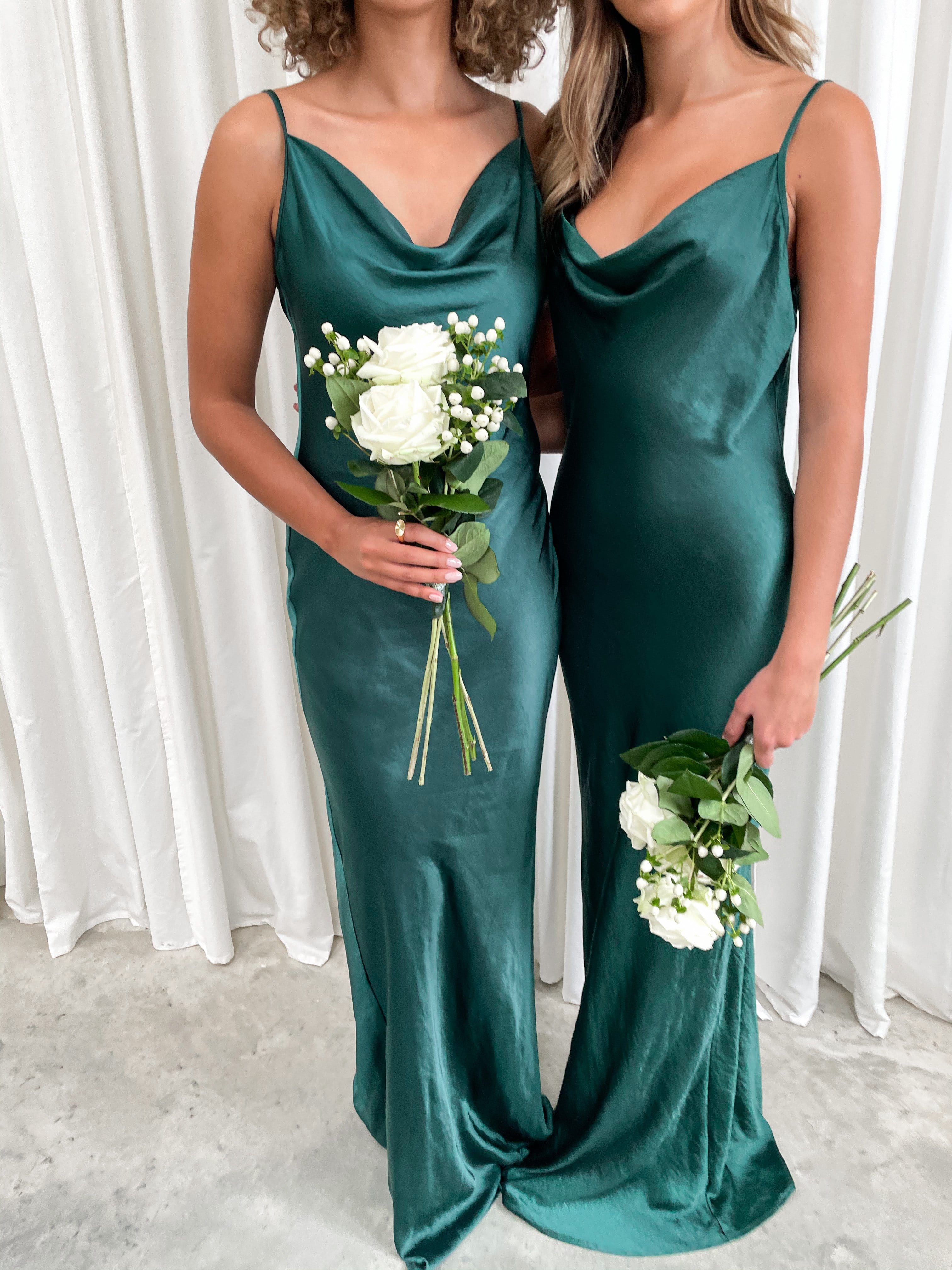 Keisha Maxi Dress - Matte Emerald Green